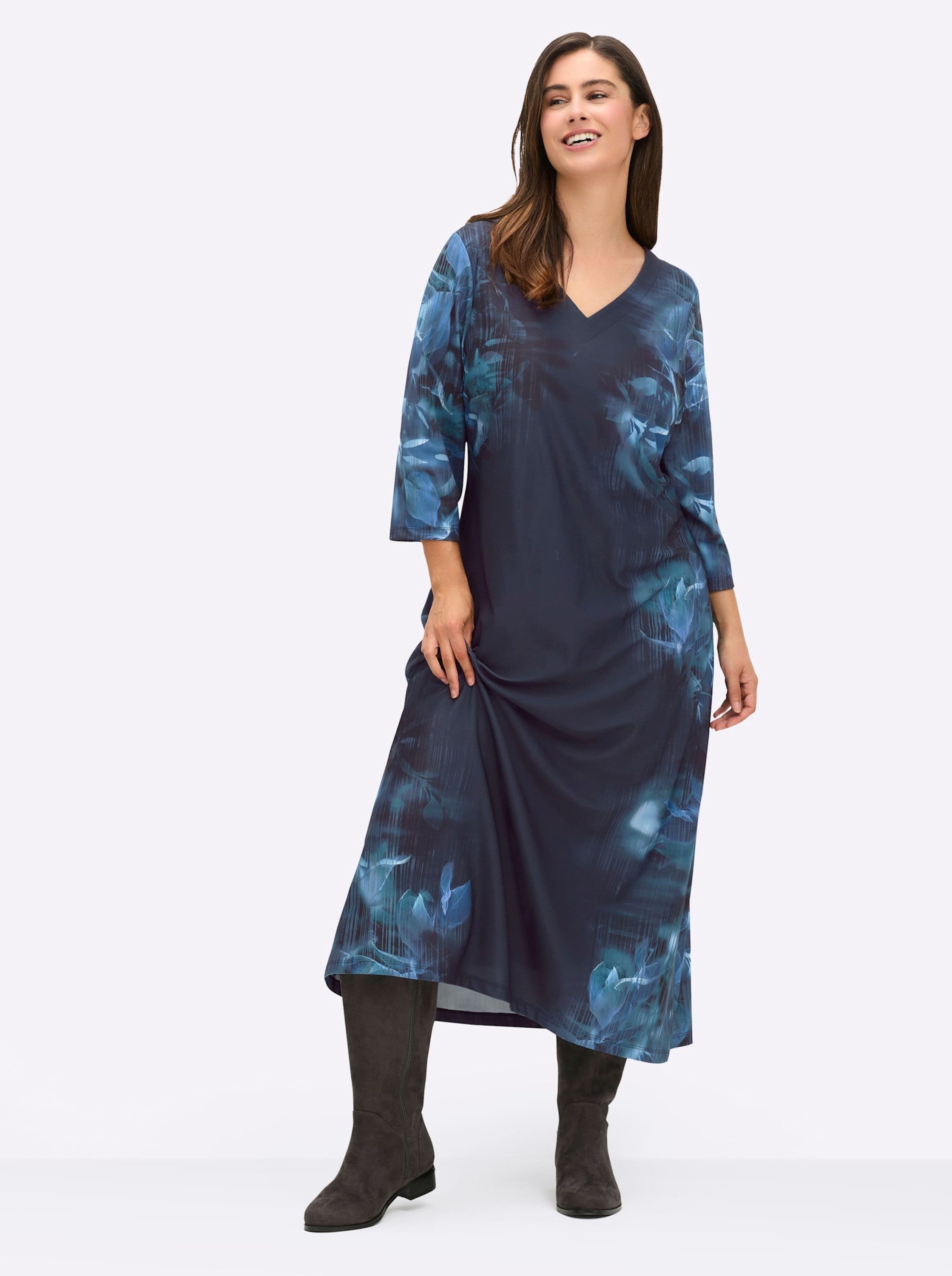 Jerseykleid Jersey-Kleid 3/4-Arm