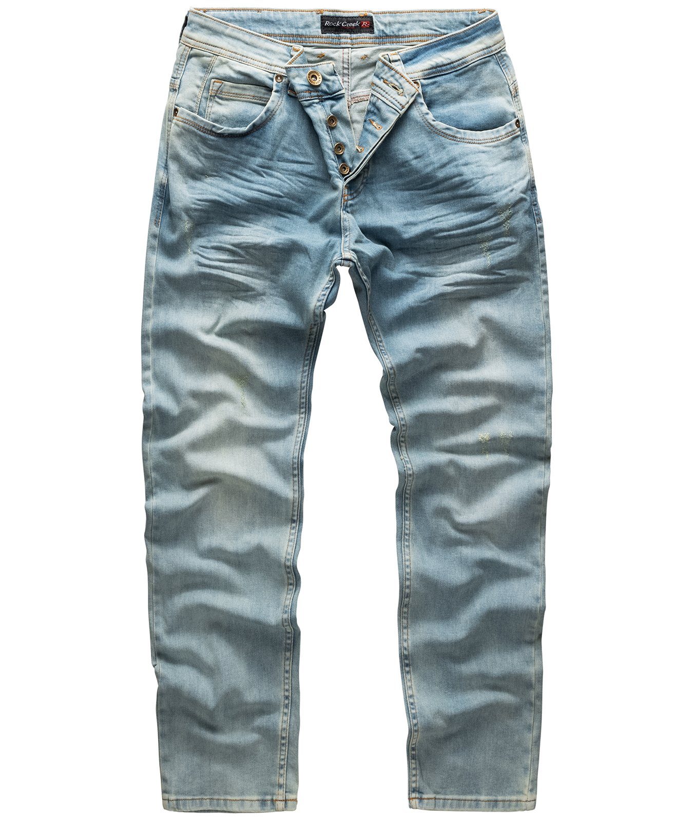 Regular-fit-Jeans Herren Jeans Regular Fit Hellblau RC-2109