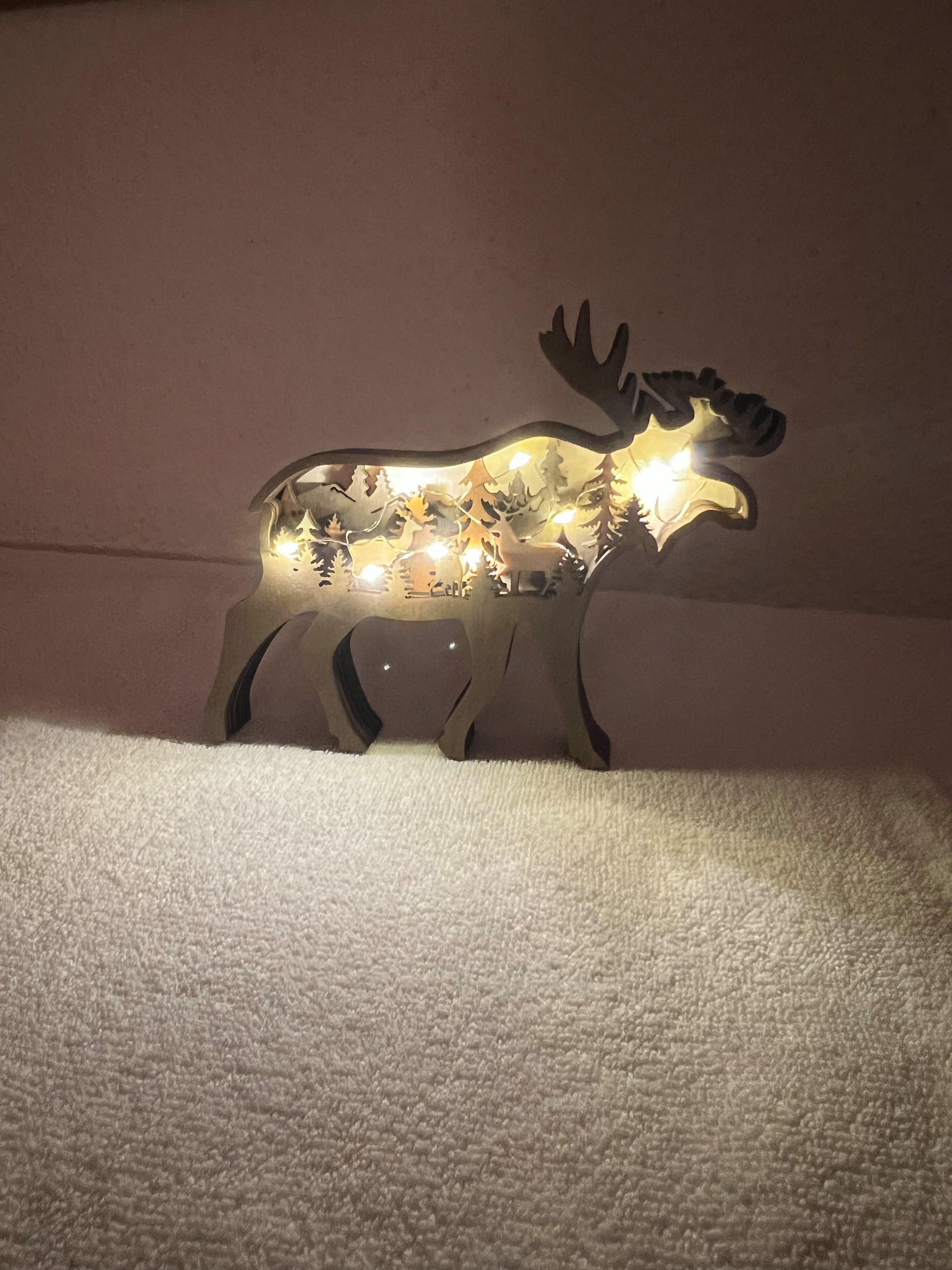 Stelby Tierfigur Dekoration Holzmodell Elch mit günstig online kaufen