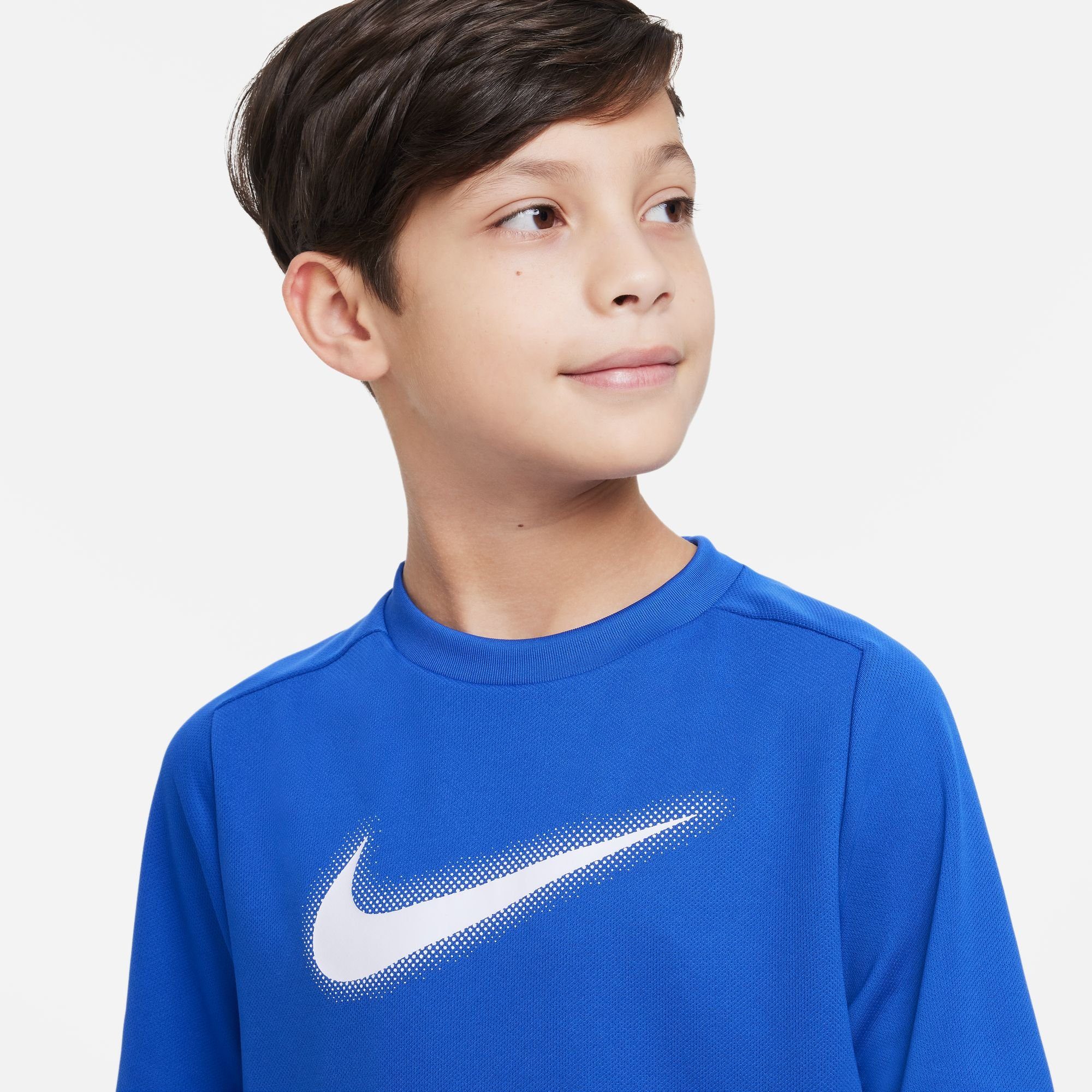 Nike Trainingsshirt DRI-FIT MULTI+ ROYAL/WHITE KIDS' GRAPHIC (BOYS) TOP BIG TRAINING GAME