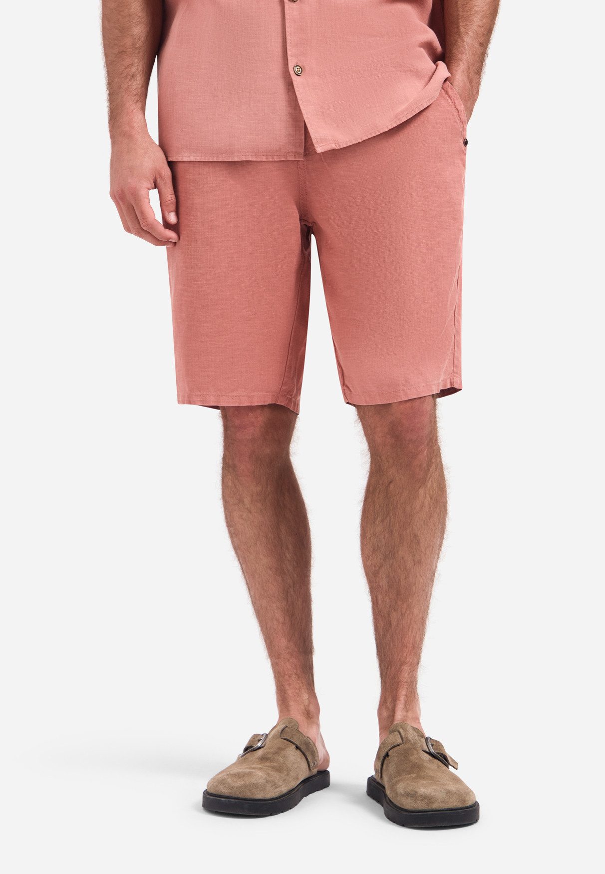 NO EXCESS Bermudas Short Chino With Linen, Garment Dye