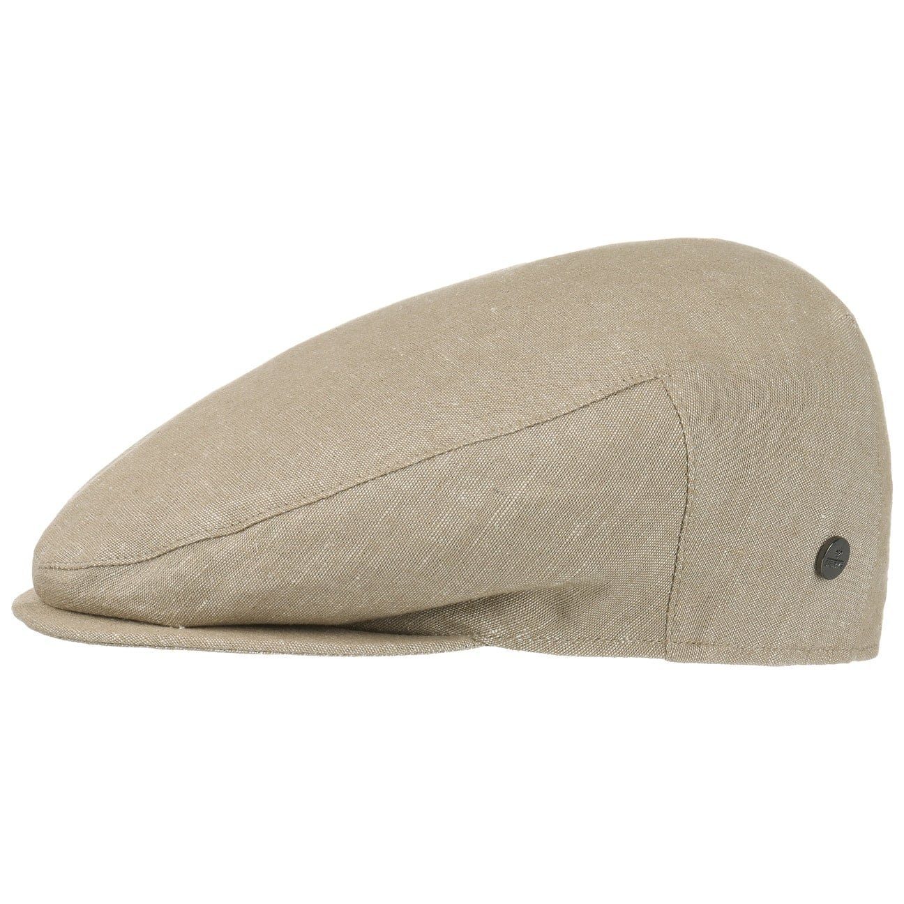 Rodung Lierys Flat Cap (1-St) Flatcap Italy mit Made in Schirm, beige