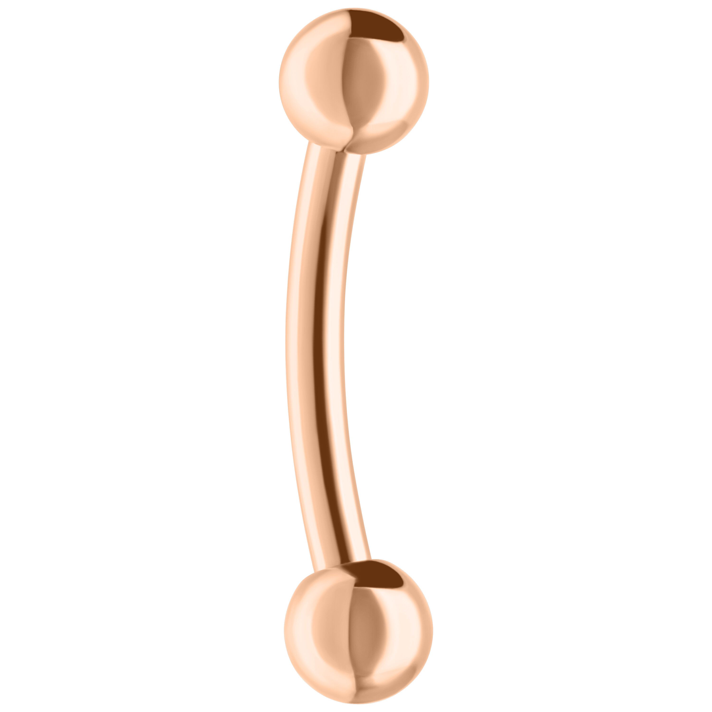 Wildcat Piercing-Set Basic Micro Bananabell für Ohr, Augenbraue, Intim, 1 Stück, Titan Grad 23 - wasserfest, hautverträglich, Roségold