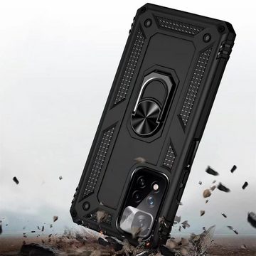 CoolGadget Handyhülle Armor Shield Case für Xiaomi Redmi Note 11 Pro+ 5G 6,67 Zoll, Outdoor Cover Ringhalterung Handy Hülle für Redmi Note 11 Pro Plus