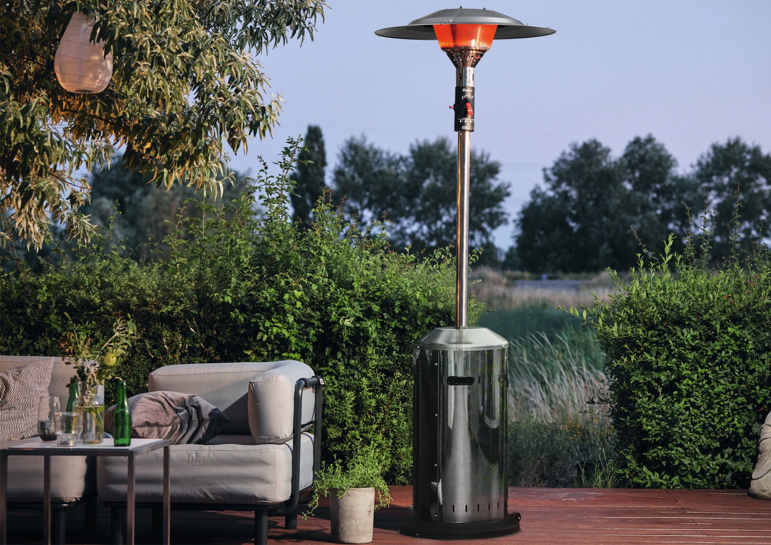 Enders® Heizgerät, 6000 W, Terrassenheizer Elegance Eco Green 2.0 zylindrischer Brenner