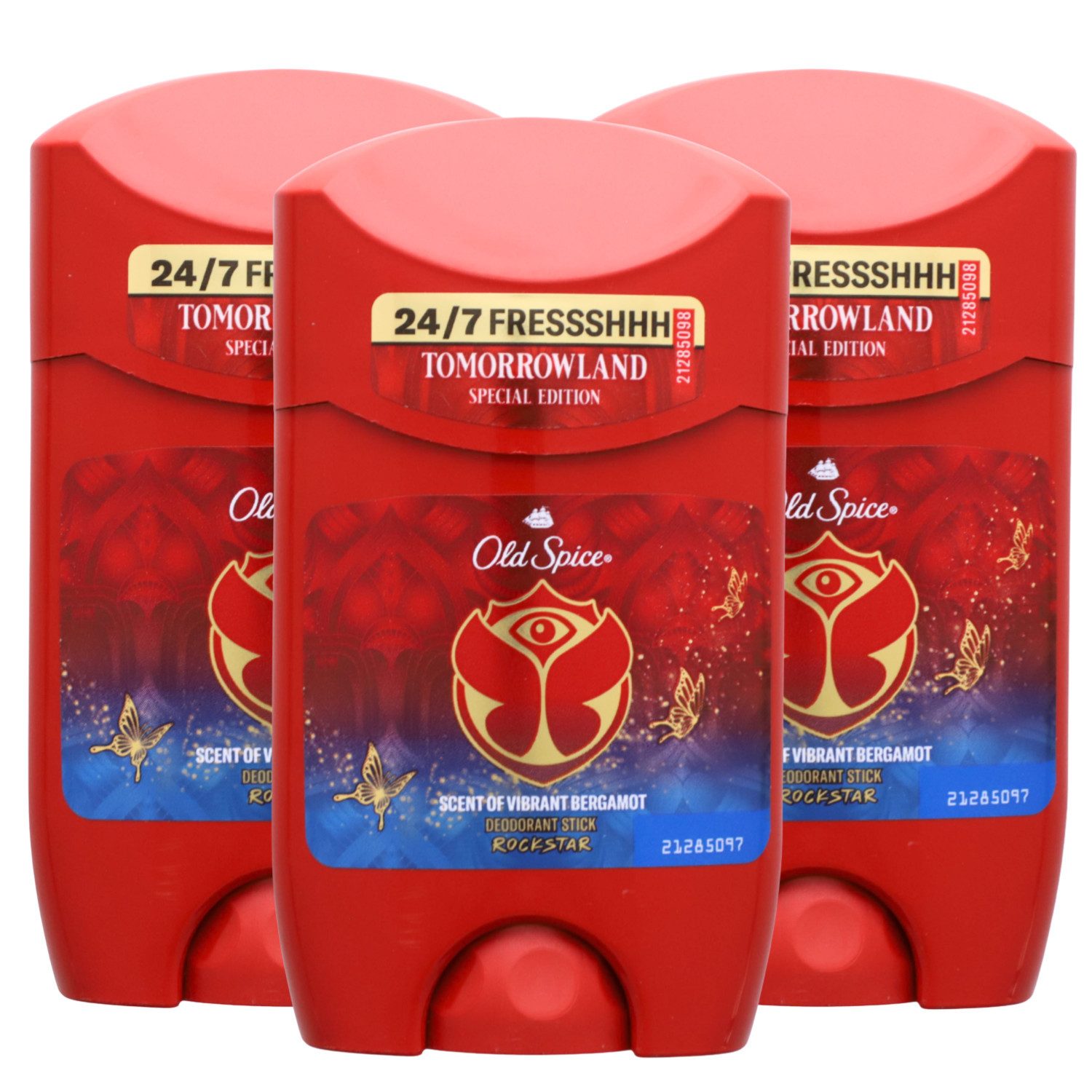Old Spice Deo-Stift 3 x Old Spice Rockstar Deo Stick je 50ml ohne Aluminiumsalze