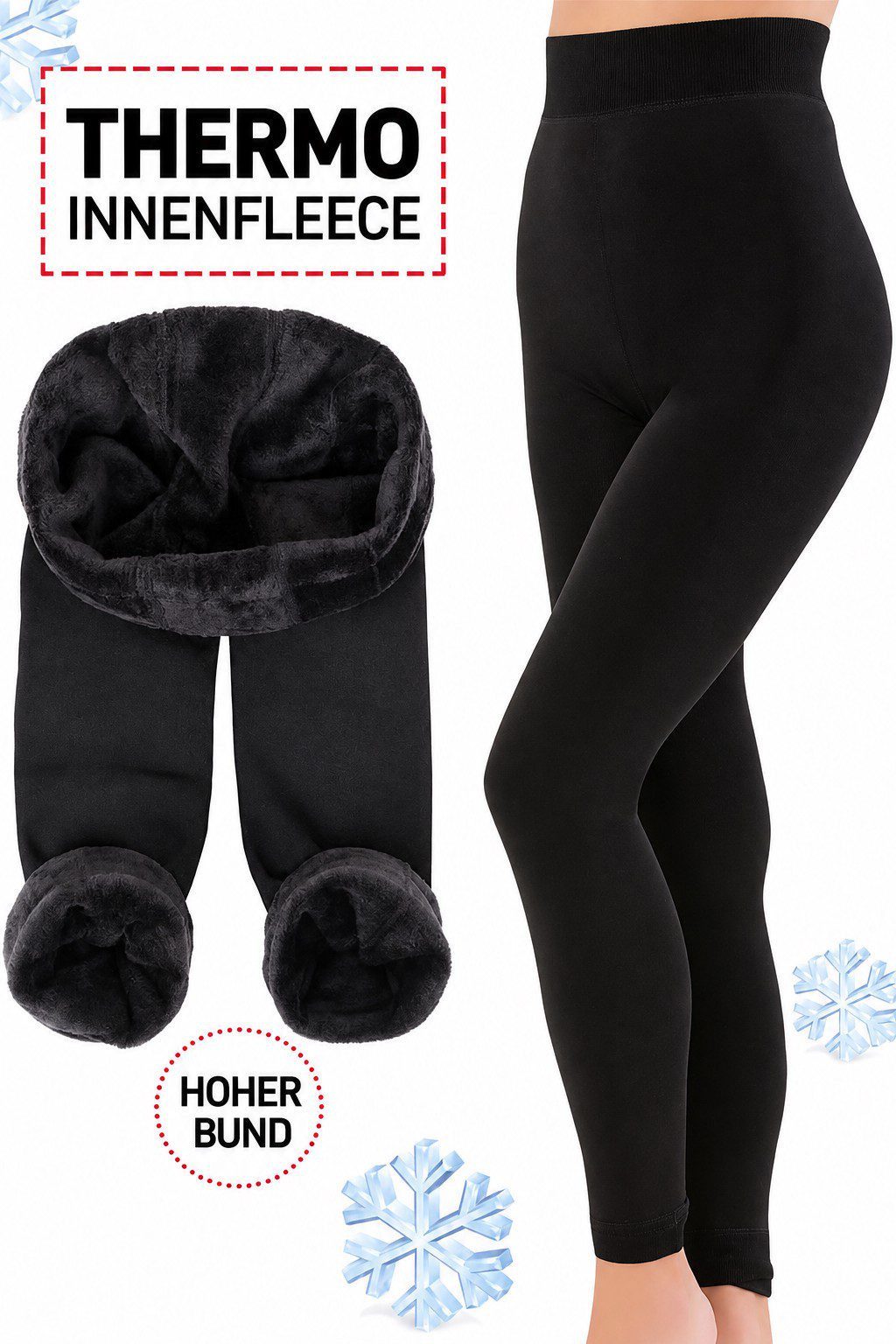 C&CITY Leggings Damen Thermo Plüsch Leggings