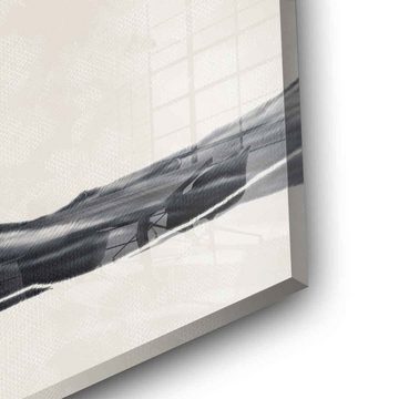 DOTCOMCANVAS® Acrylglasbild Dive - Acrylglas, Acrylglasbild Dive beige abstrakt moderne Kunst Druck Wandbild