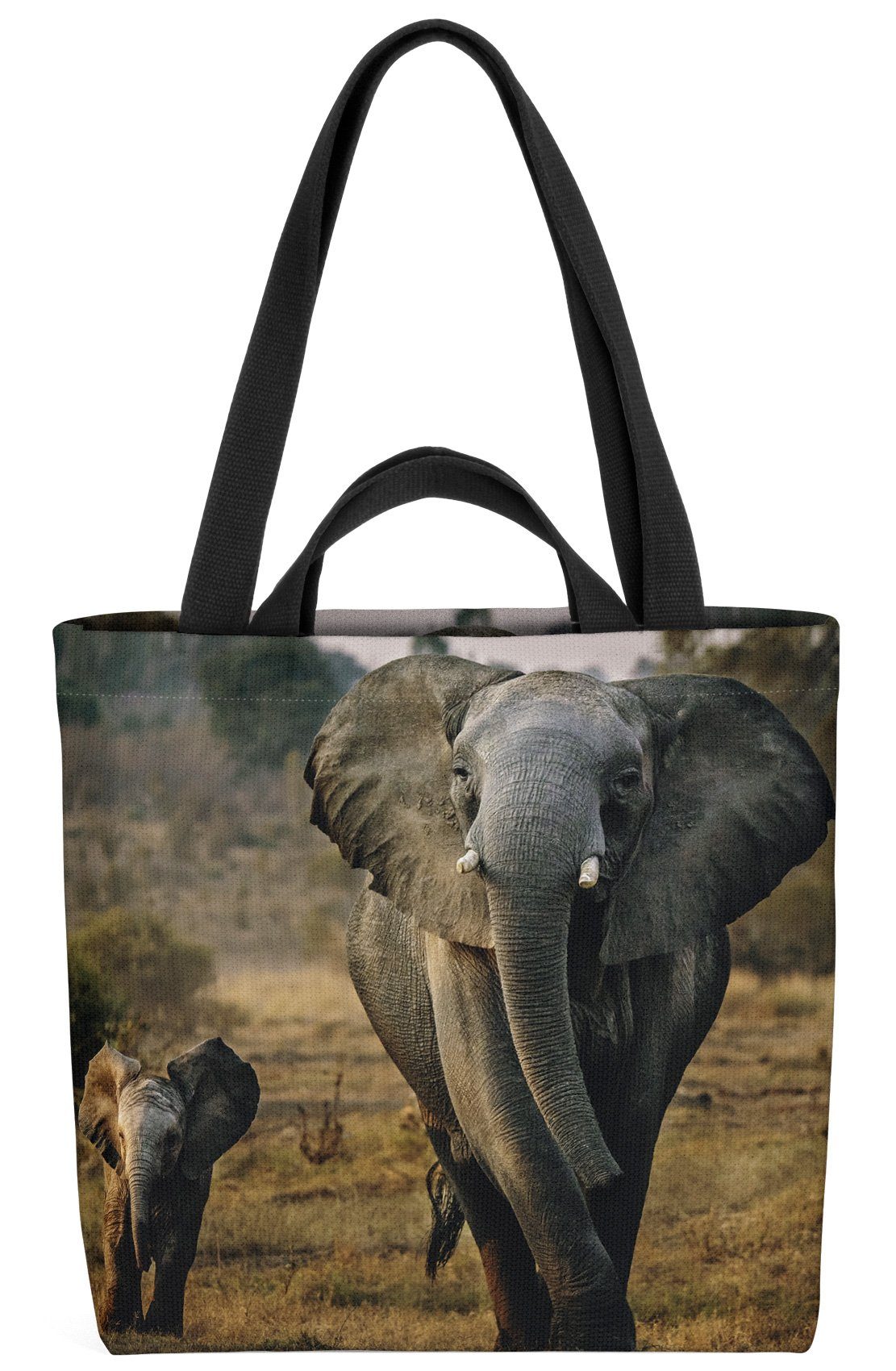 VOID Henkeltasche Zoo Dickhäuter Elefant Urwal Dschungel Afrika Rüssel Safari Elefant (1-tlg), Kind
