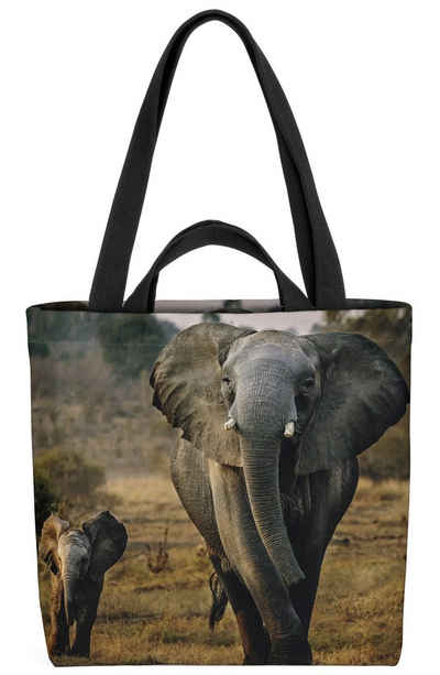 VOID Henkeltasche (1-tlg), Elefant Kind Elefant Afrika Safari Dschungel Zoo Dickhäuter Rüssel Urwal