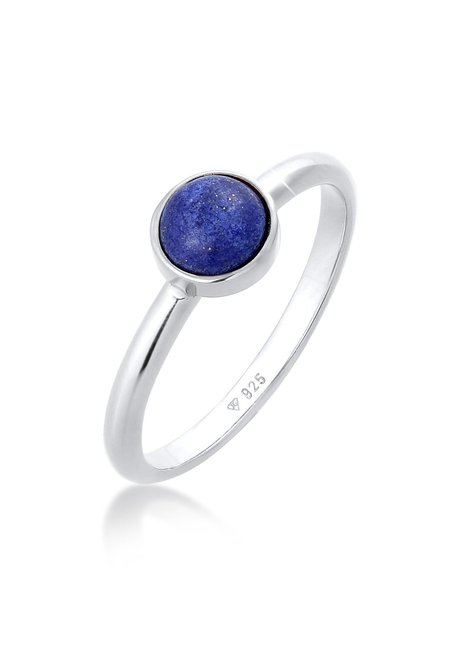 Elli Premium Fingerring Lapis Lazuli Edelstein Solitär 925 Silber günstig online kaufen