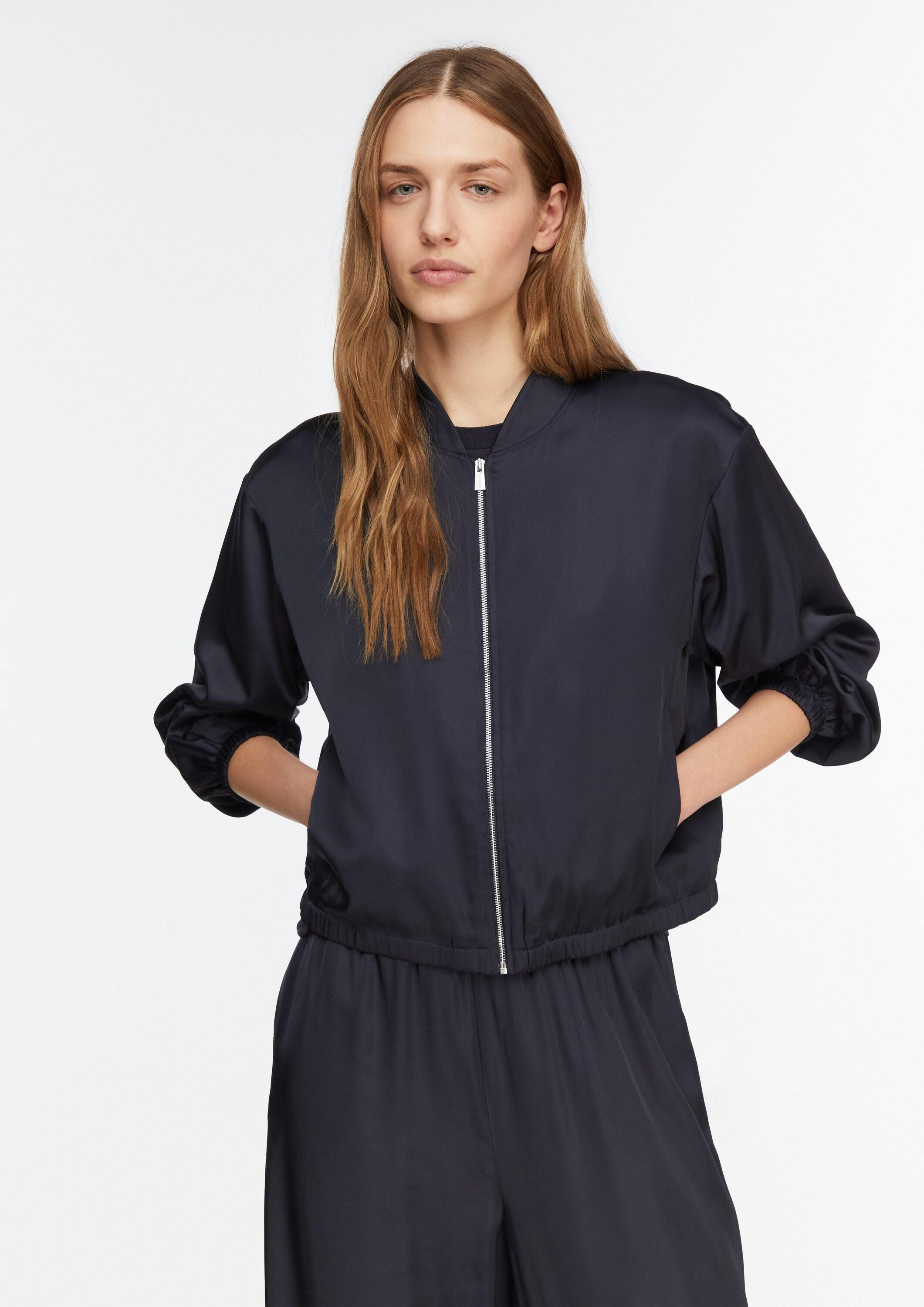 comma Funktionsjacke Indoor-Jacke Blousonjacke aus Satin