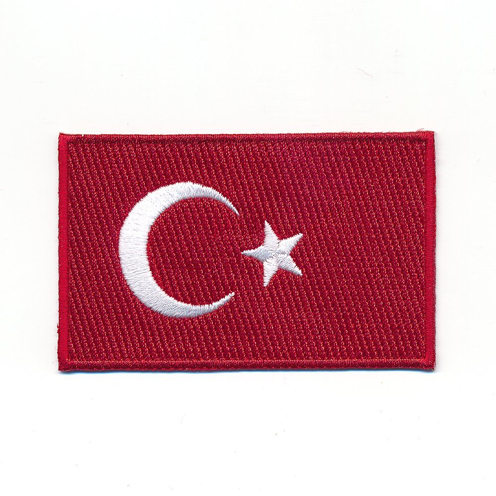 hegibaer Aufnäher 4 Türkei Flaggen Türkiye Flags Ankara Patch Aufnäher Aufbügler 1279, (Türkei, 4-tlg), 4 Verschiedene Größen