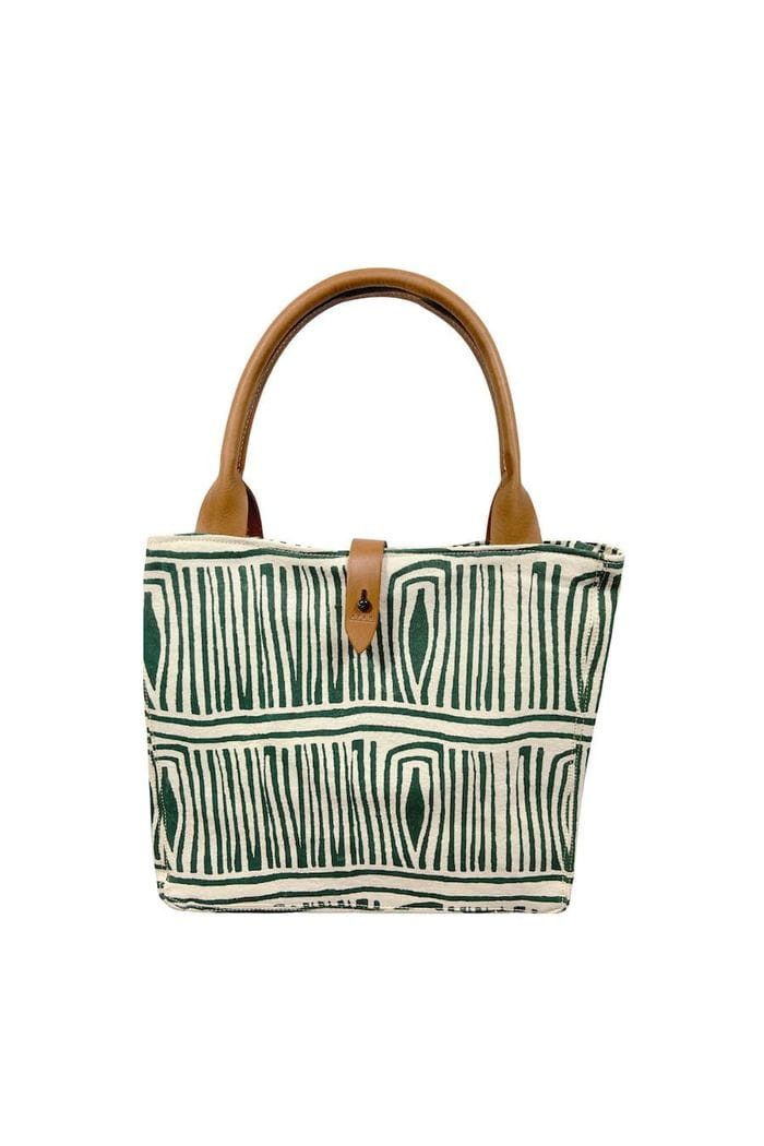 Afar Shopper African Tote Bags - Safari - Tukul Green - Äthiopien, Handgefertigt in Äthiopien · 100% Baumwolle · Unikat