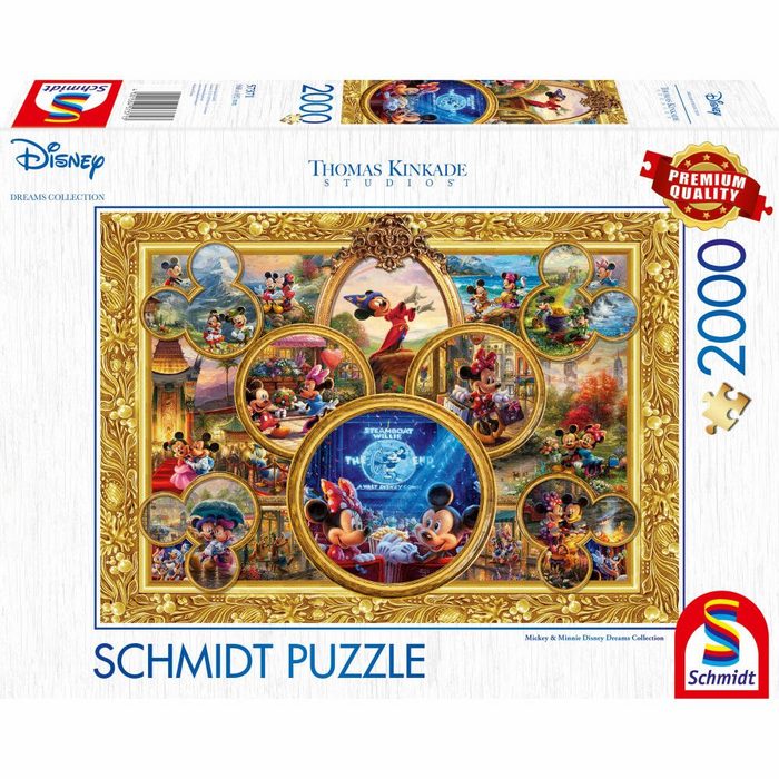 Schmidt Spiele Puzzle Disney Mickey & Minnie 2000 Puzzleteile