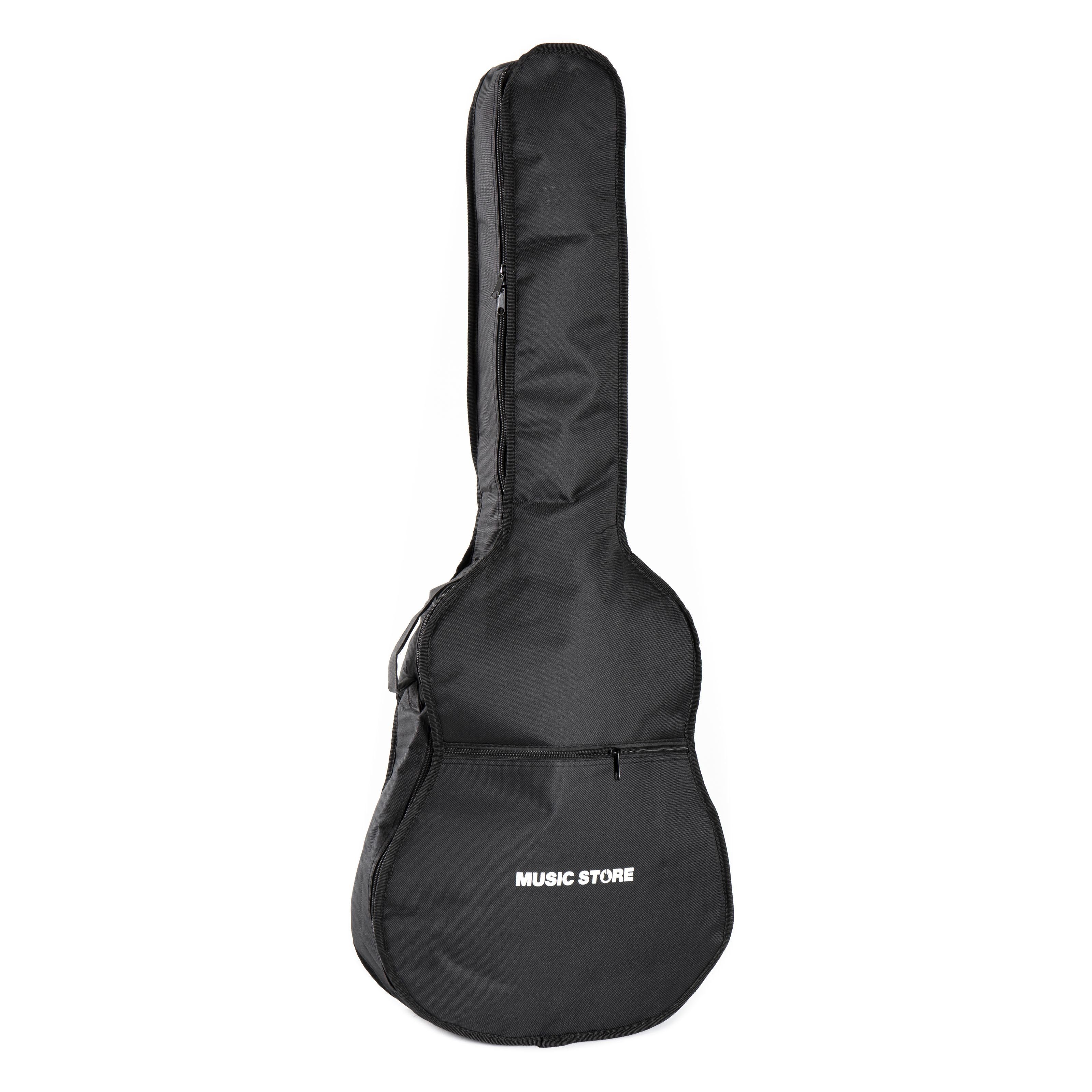 MUSIC STORE Gitarrentasche (Gigbag für Konzertgitarren, 4/4 Größe, Wasserabweisendes Nylon, 5mm Polsterung, Eco+ Classical Guitar Tasche, Gitarrenkoffer und Gitarrentaschen, Gitarrentasche Konzertgitarre), Gigbag Konzertgitarre, 4/4 Größe, Wasserabweisendes Nylon, Eco+