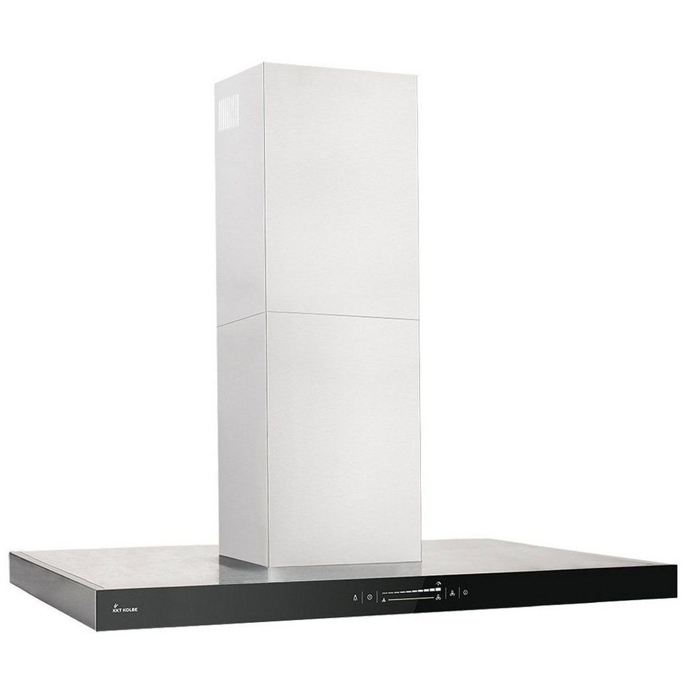 KKT KOLBE Inselhaube Dunstabzugshaube 90cm FLATINSEL5, 90cm / Edelstahl / schwarzes Glas KKT KOLBE Inselhaube Dunstabzugshaube 90cm FLATINSEL5, 90cm / Edelstahl / schwarzes Glas