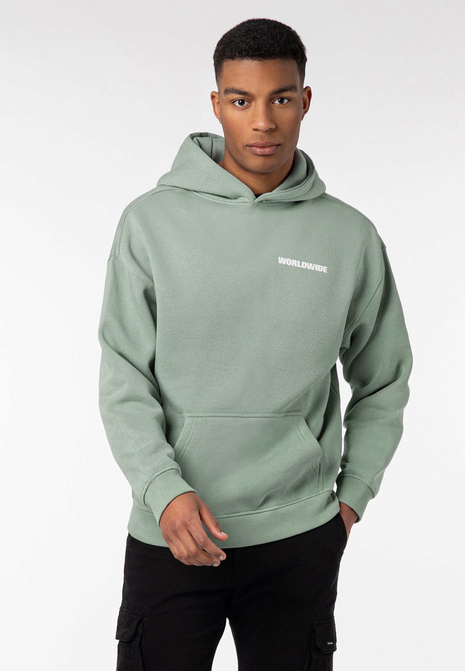 SUBLEVEL Hoodie Herren Kapuzenpullover Worldwide Print Sweater, Kapuzenswea günstig online kaufen