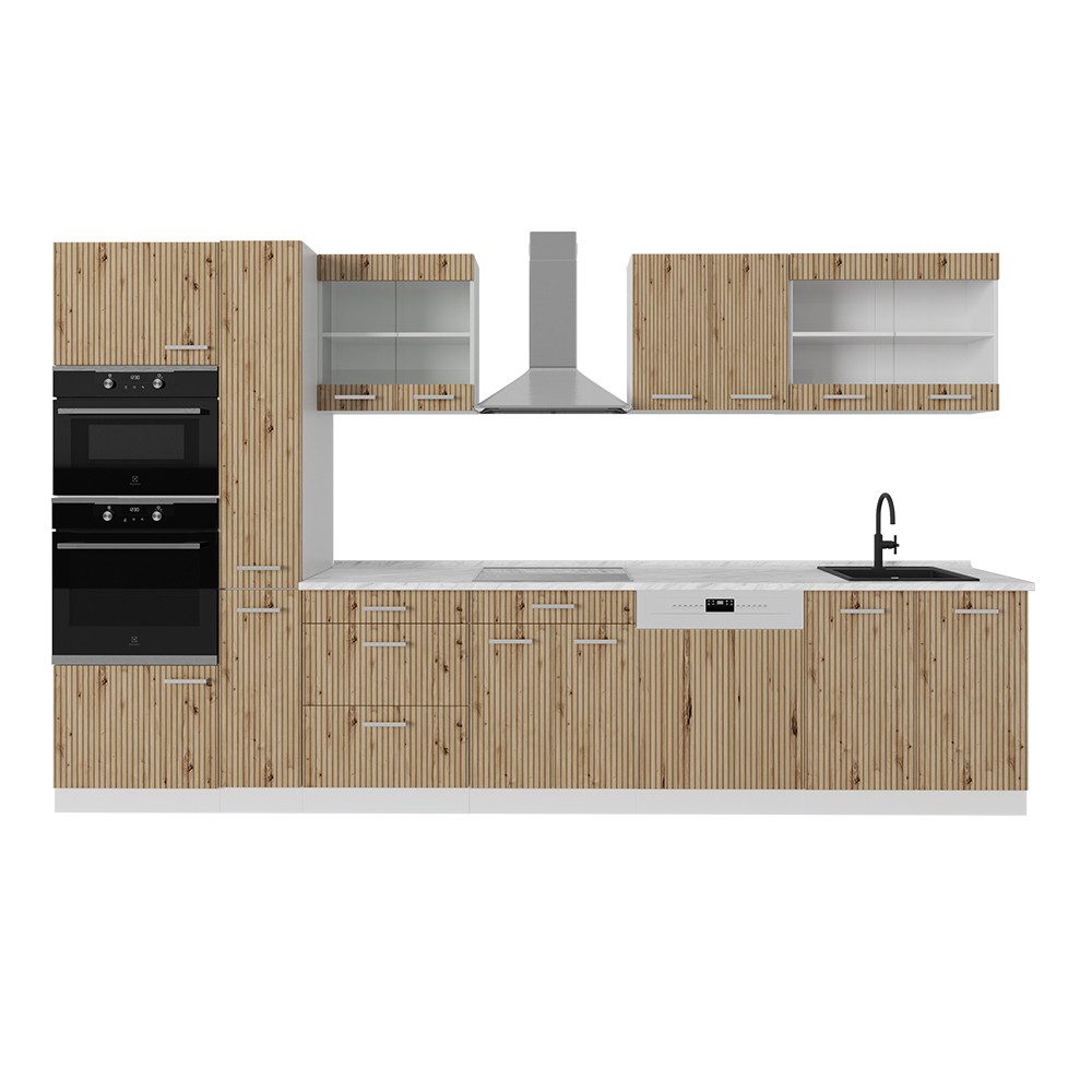 Vicco Küchenzeile R-Line, Artisan Eiche/Weiß, 350 günstig online kaufen
