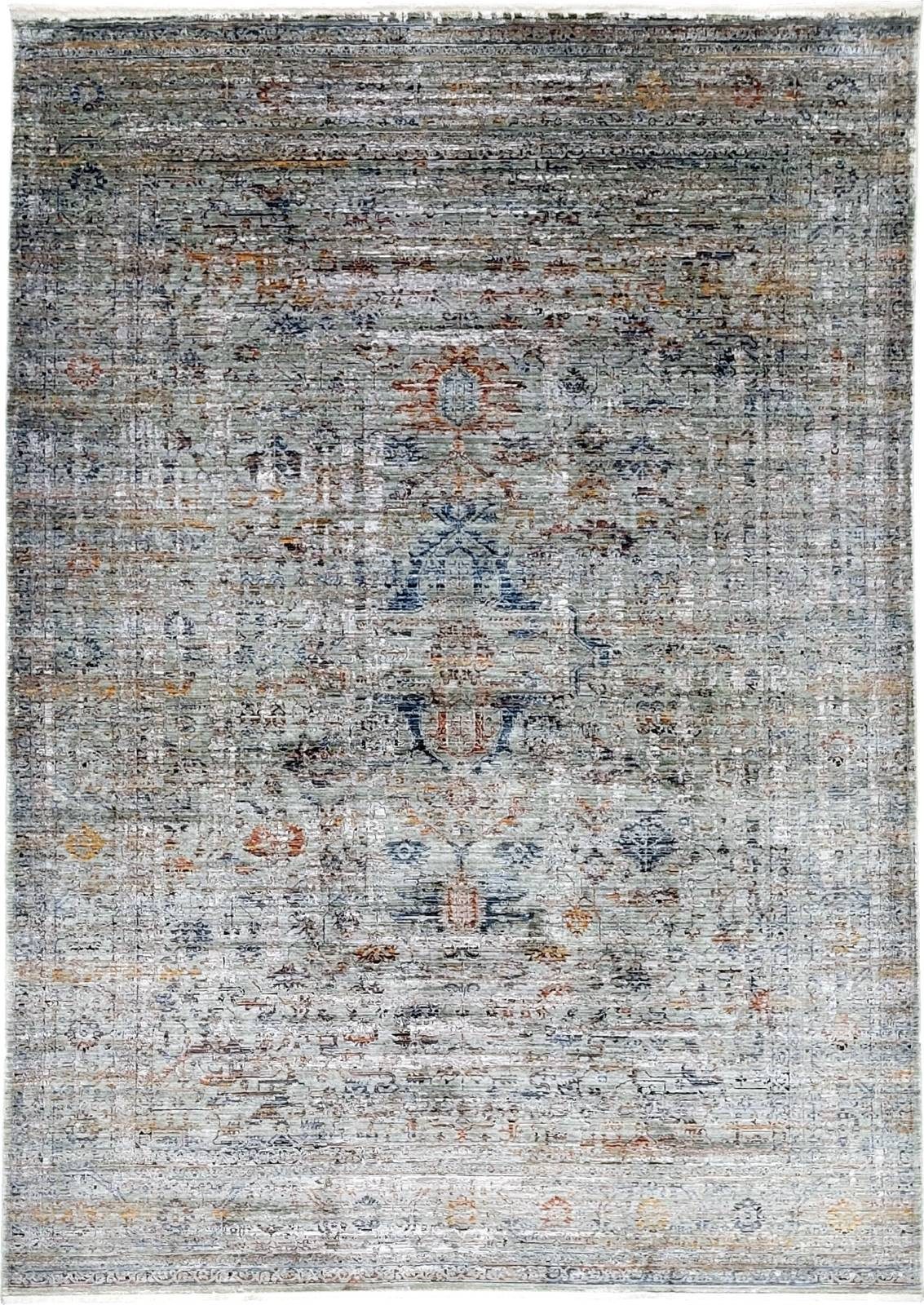 Rug Studios Teppich ASKANIA HERITAGE FN29H, Rechteckig, Höhe: 10 mm, modern, 40 x 60 cm, Grau-Grün
