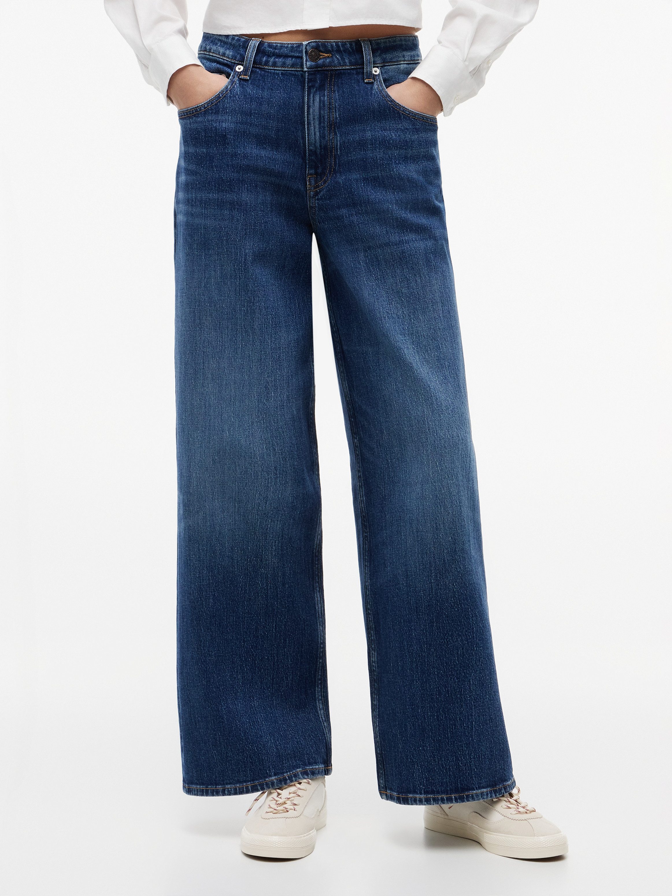 Tommy Jeans Loose-fit-Jeans CHARLIE MR LOOSE W Denim mit Leinen, loose fit, teil-elastisches Bündchen