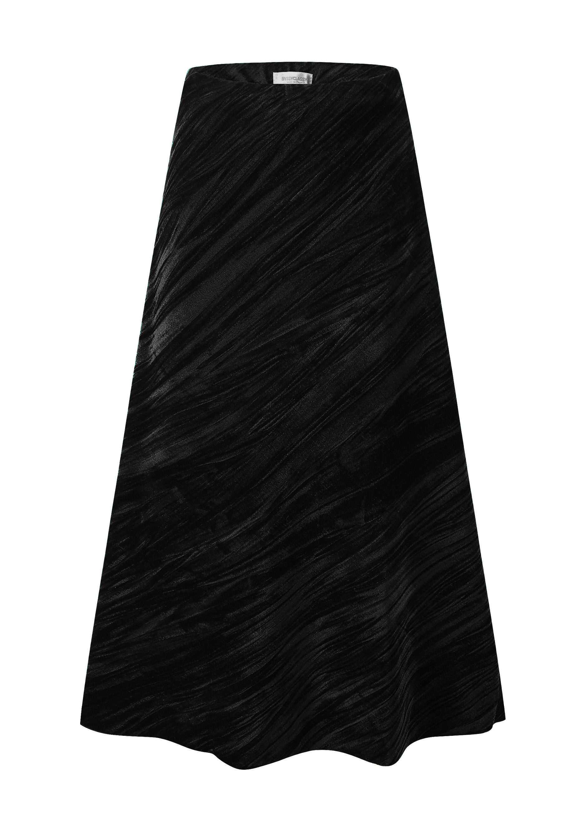 SASSYCLASSY Midirock Schlichter, eleganter Midi Samtrock günstig online kaufen