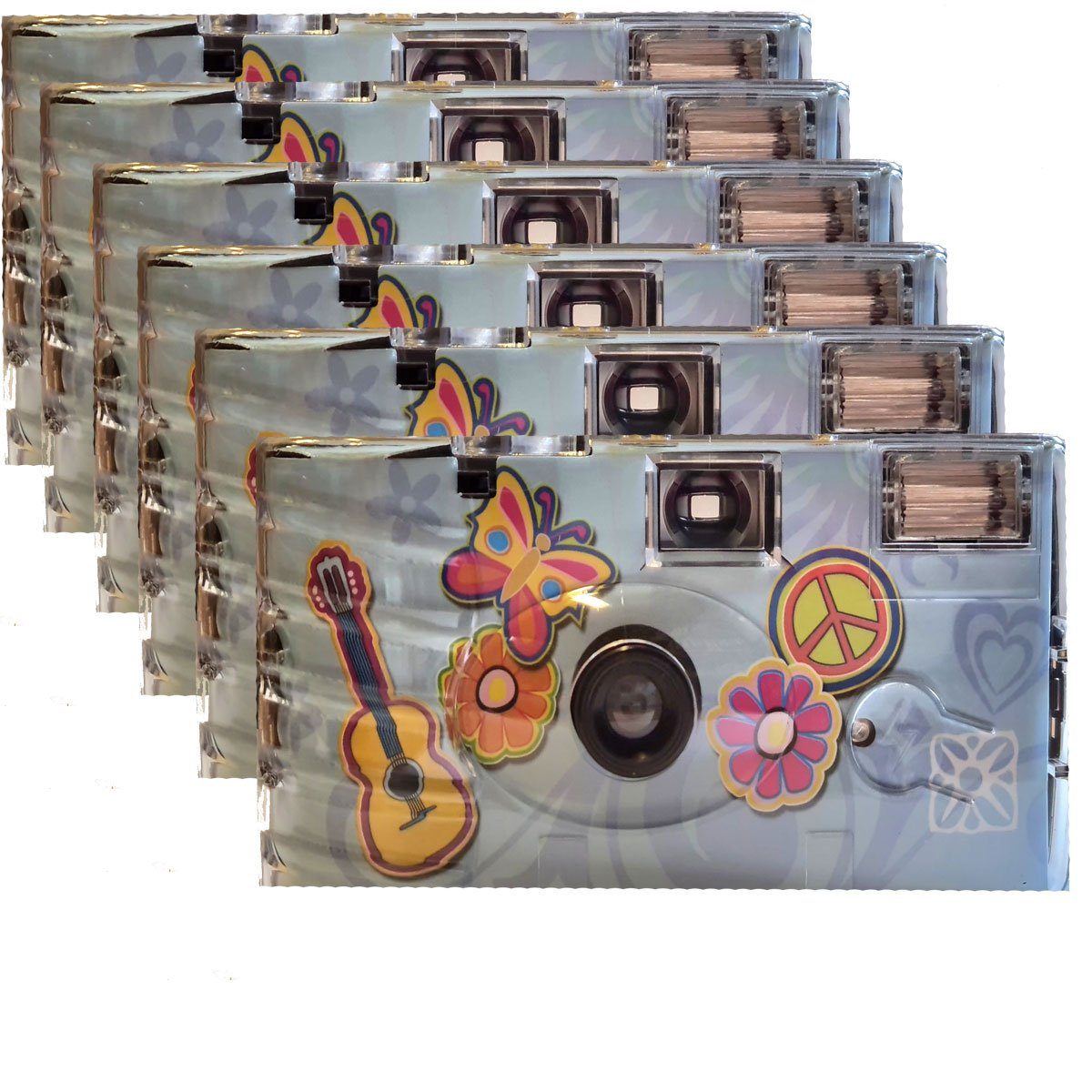 TopShot 6 x Einwegkamera Sonderposten Flower Power Einwegkamera