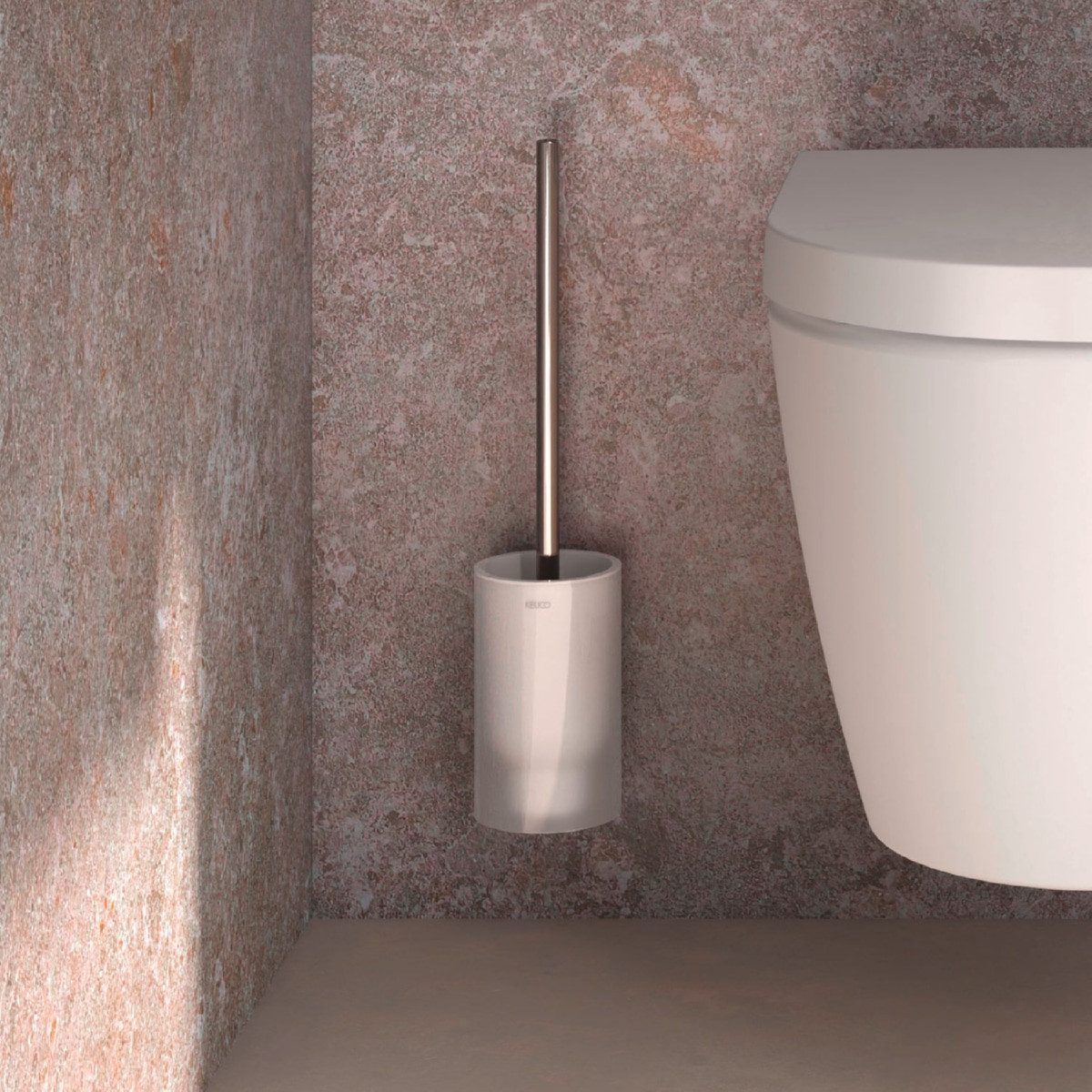 Keuco WC-Garnitur ROSE, zum Kleben und Schrauben, Echtkristall-Glas, hochglanz-verchromt