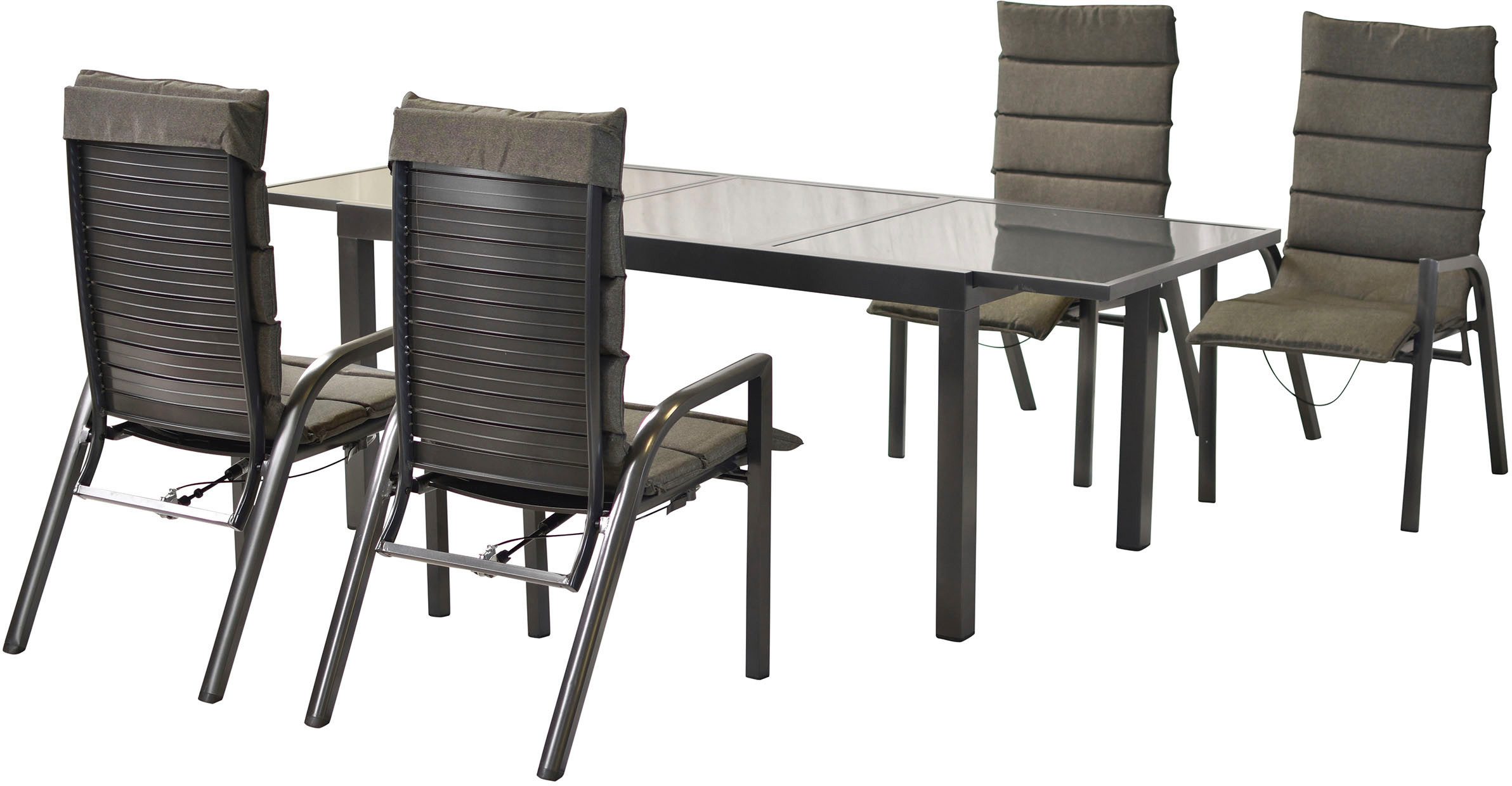 MERXX Garten-Essgruppe »Siros«, (Set, 9-tlg), Rückenlehne verstellbar durch Gasdruckfeder