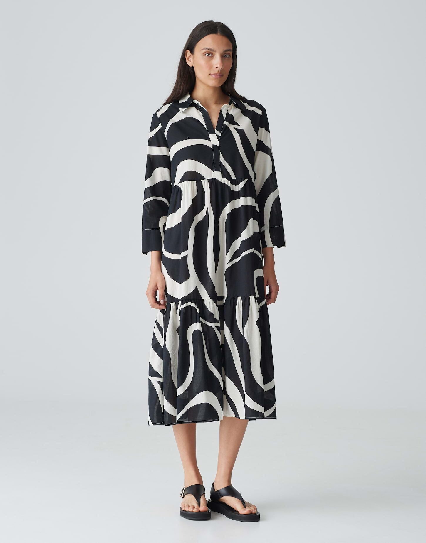 Hemdblusenkleid Hemdblusenkleid WERANO FLOW A-Linie aus BCI Cotton
