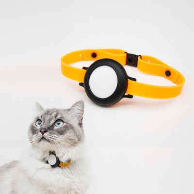 LucyBalu Katzen-Halsband NEMO für den AirTag als Katzentracker, Silikon, Sicherheitsverschluss