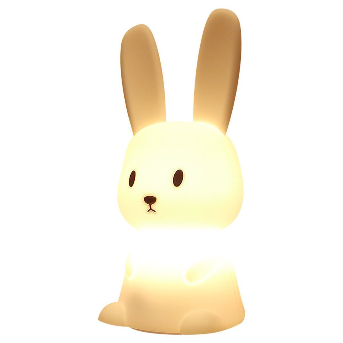 K&B Nachtlicht Kaninchen-Nachtlicht mit 7 Lichtern und Klick, Timer-Funktion