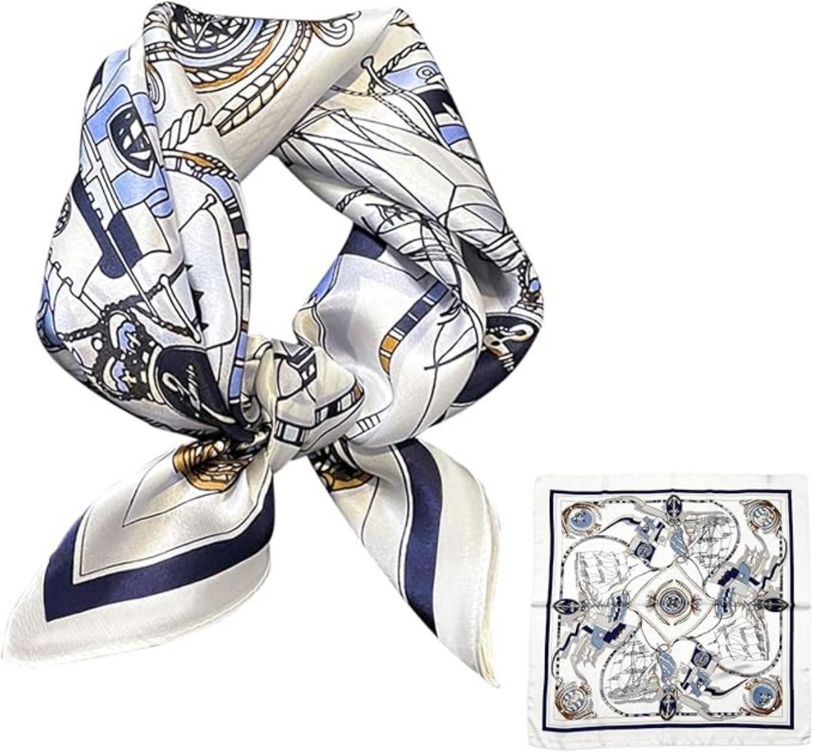 Zaewry Seidentuch Stirnband Quadratischer Haar-Bandanas-Schal für Damen