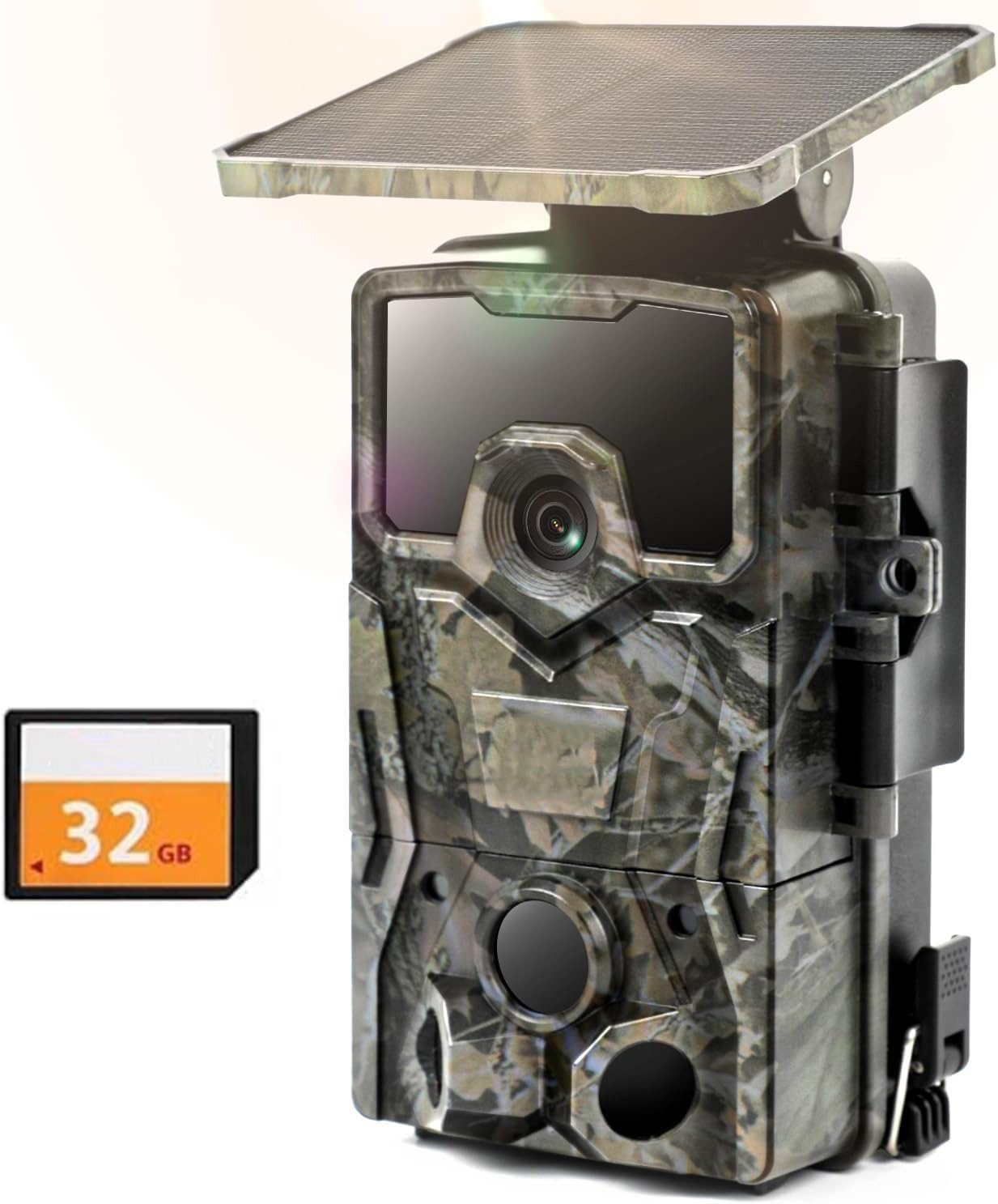 TWUFY Wildkamera Solar Wildkamera 4K 48MP Wildtierkamera mit 32 GB Speicherkarte (Aussen, für Wildtierüberwachung und innere Sicherheit, außen, Jagdkamera Wildk – Bild 2 von 5