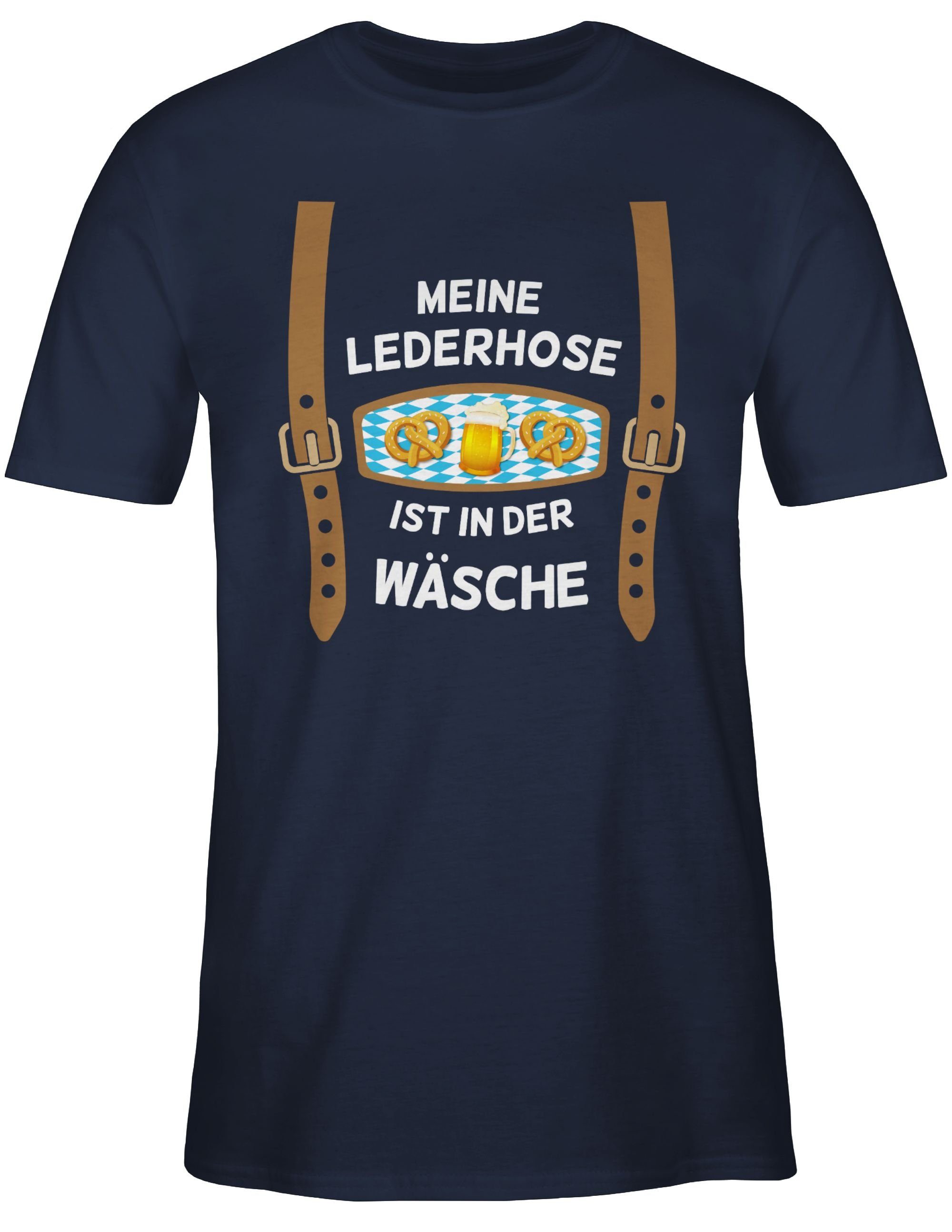 für Blau Herren Shirtracer Oktoberfest Mode Lederhose 2 der Wäsche Meine Navy T-Shirt ist in