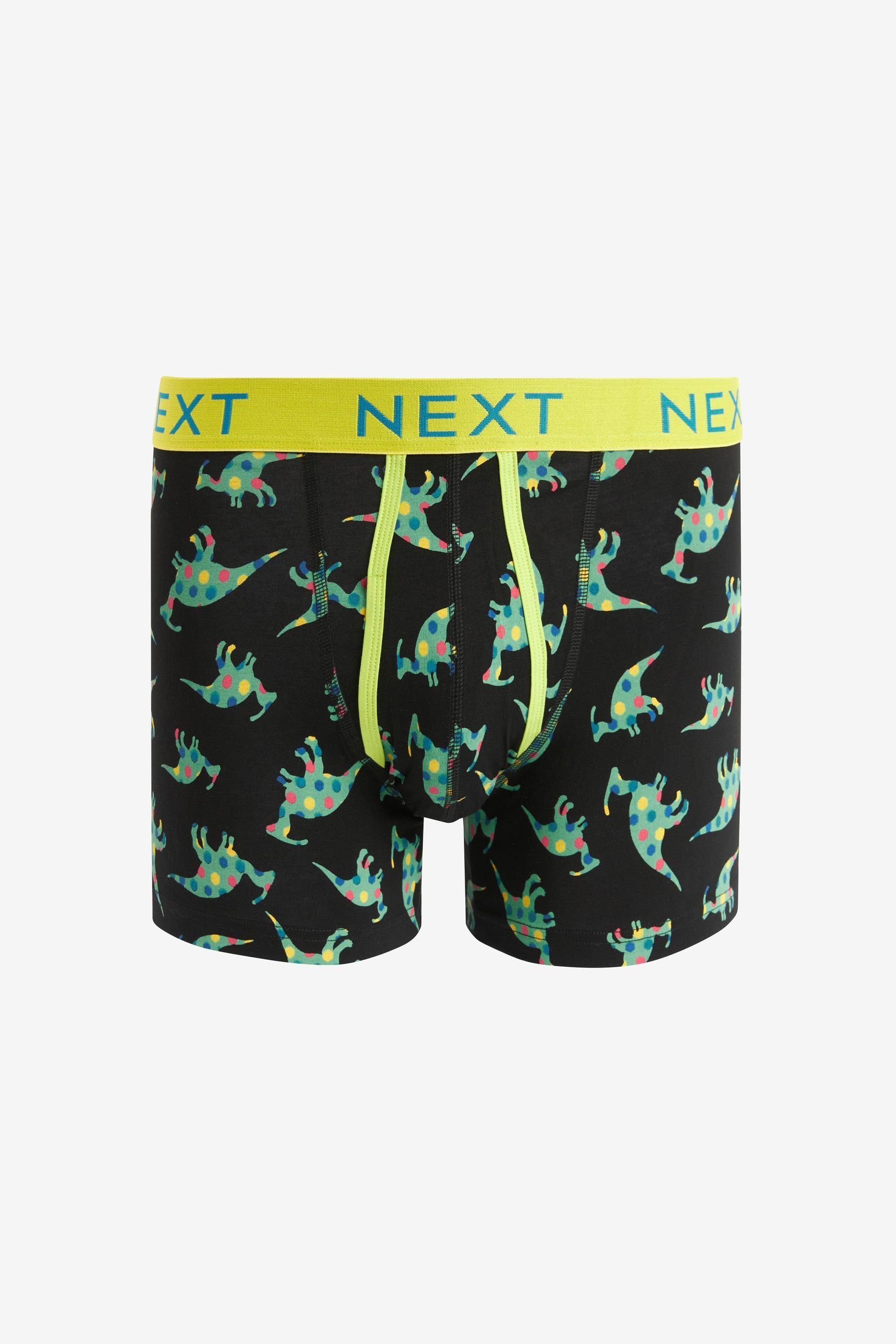 Next Boxershorts Gemusterte Boxershorts, 4er-Pack (4-St) Pattern Black Dino