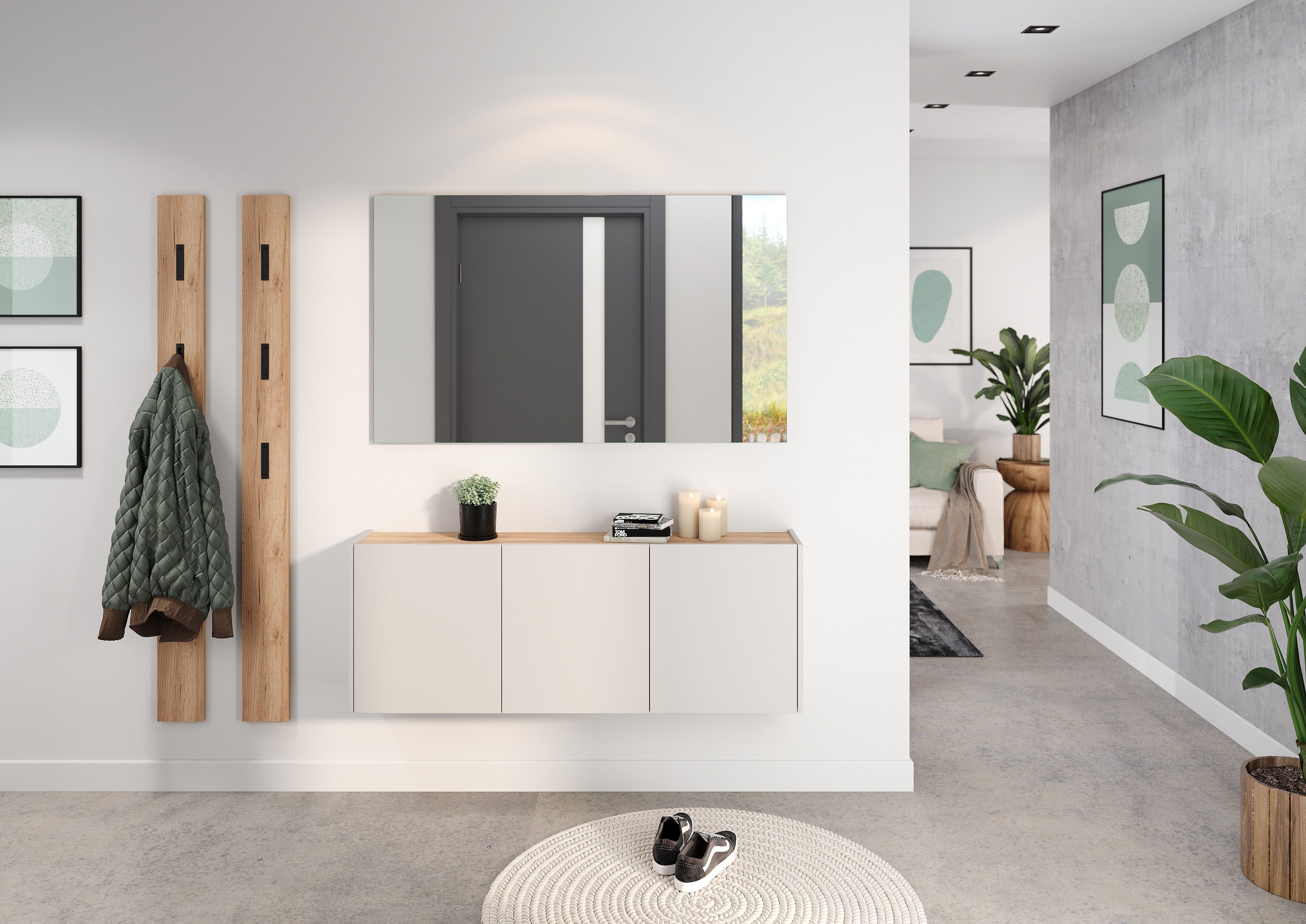GERMANIA Schuhschrank Libbiano Flurschrank, Soft-close, verstellb. Böden, in 3 Höhen, 2- oder 3-türig