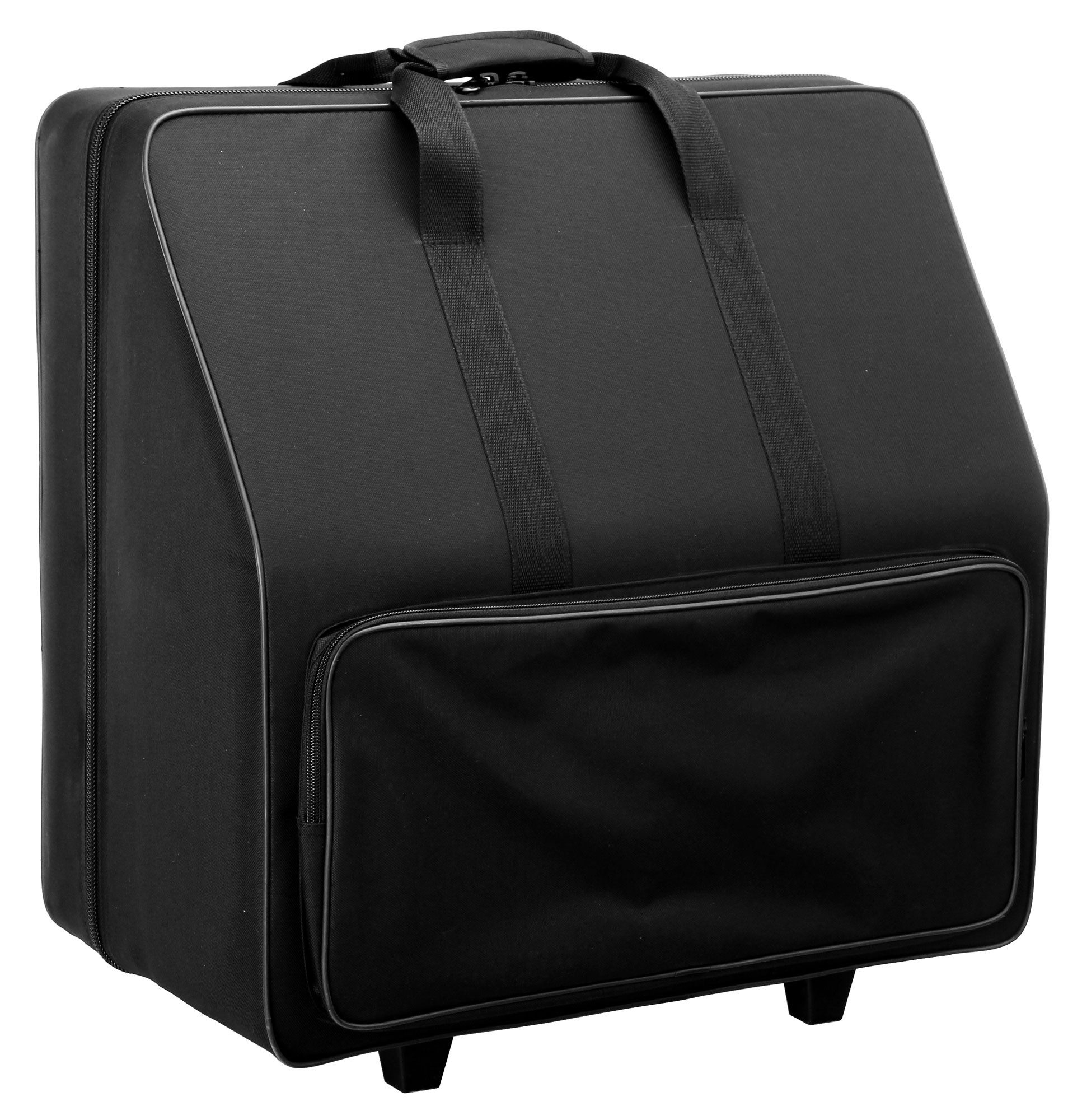 Alpenklang Knopf-Akkordeon Akkordeontrolley 96 Bass mit Rollen, Holzkern und Plüschpolsterung (Stück), Innenmaße ca. 50 x 46 x 26 cm