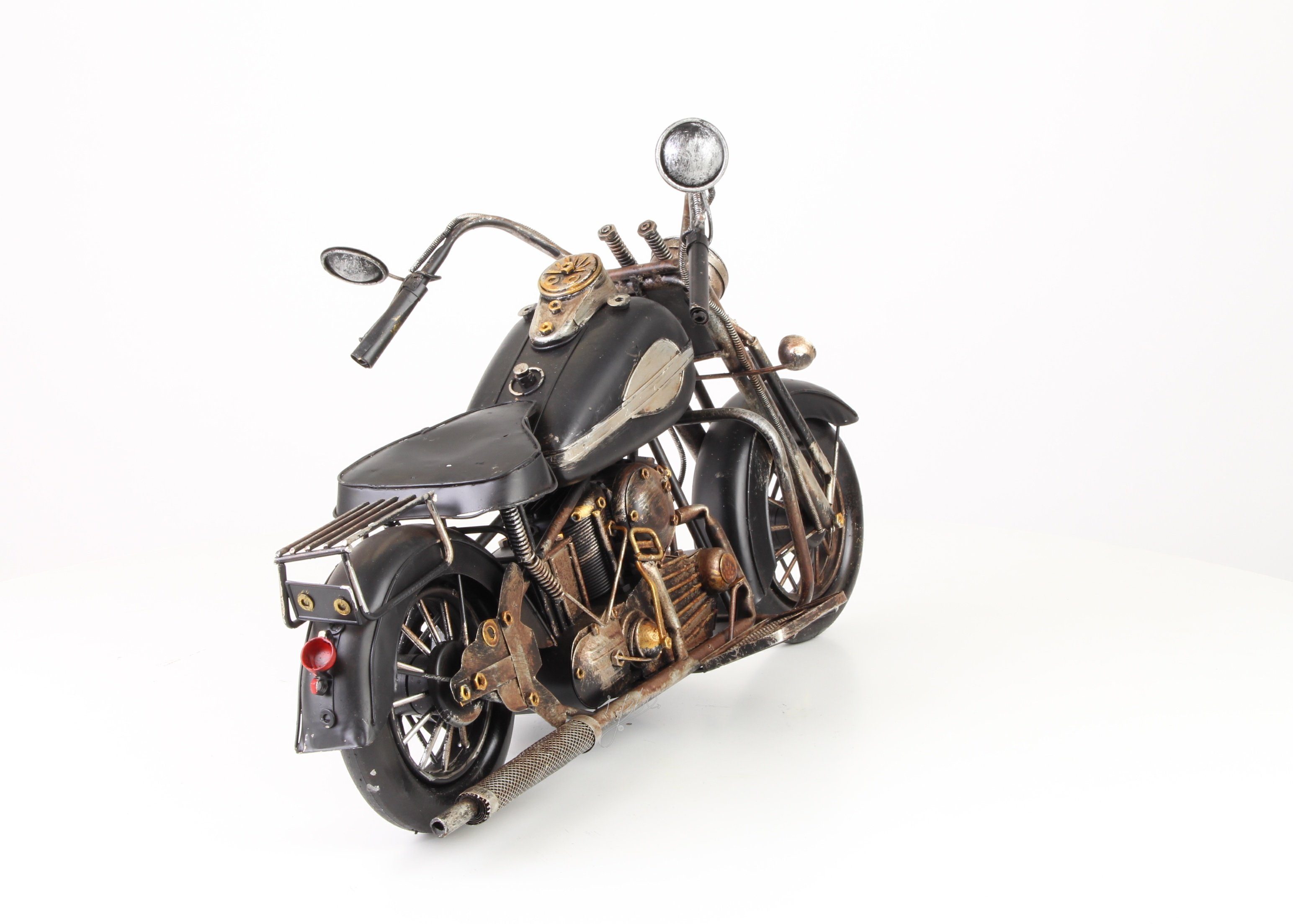 Retro Blech Motorrad Mit Beiwagen - Deko Modell 20,4cm Nostalgie