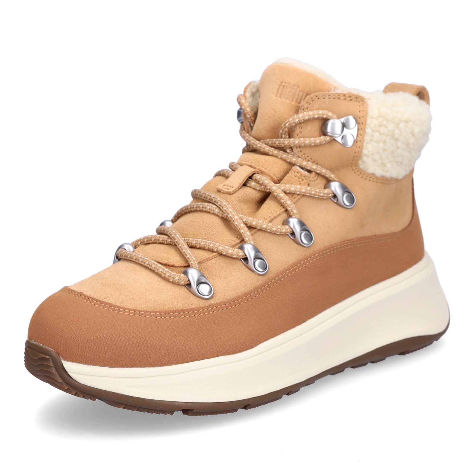 Fitflop FitFlop Damen Schnürboot F-MODE TE sand braun Schnürboots