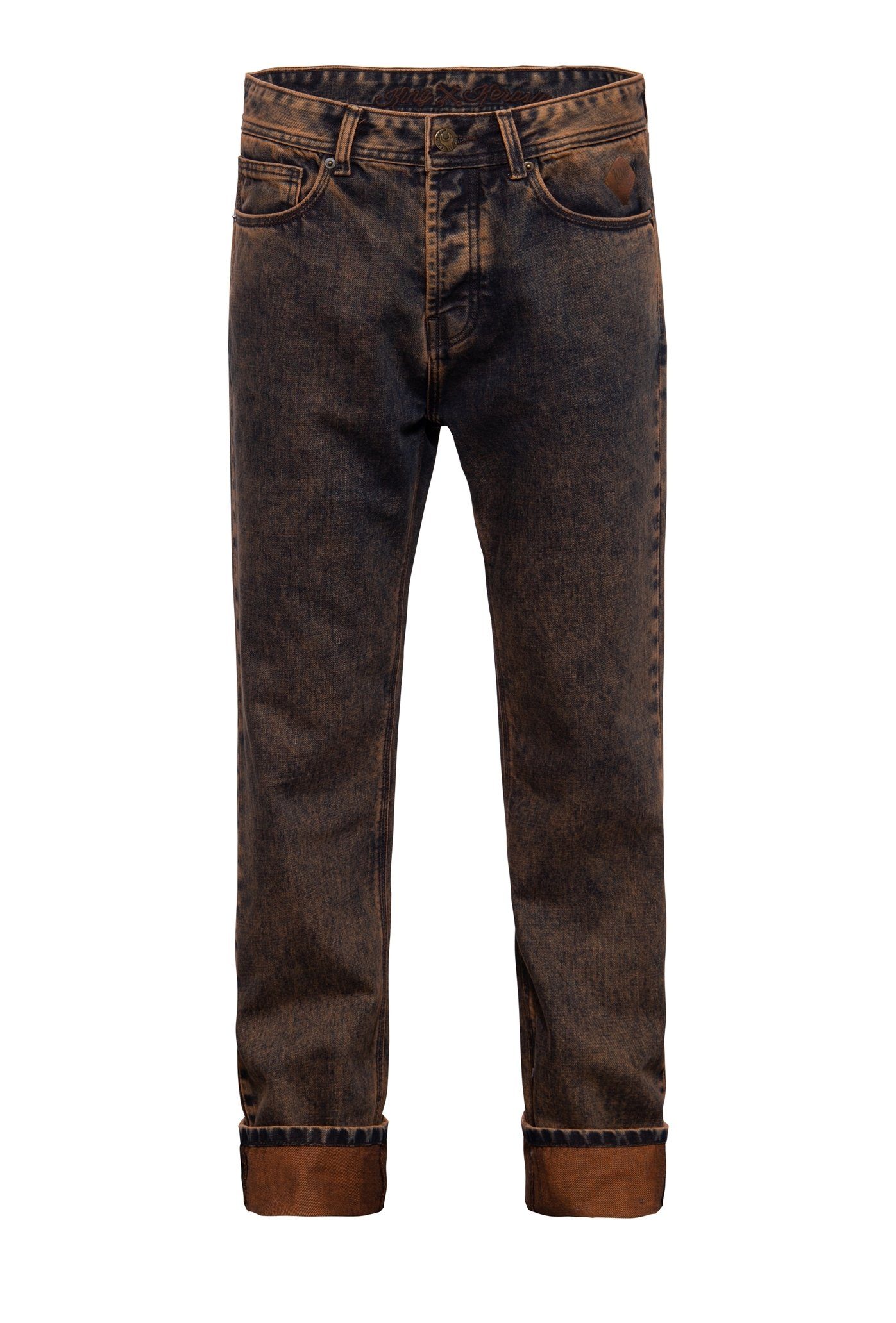KingKerosin Dirt 5-Pocket-Jeans rostbraun Washed Scott