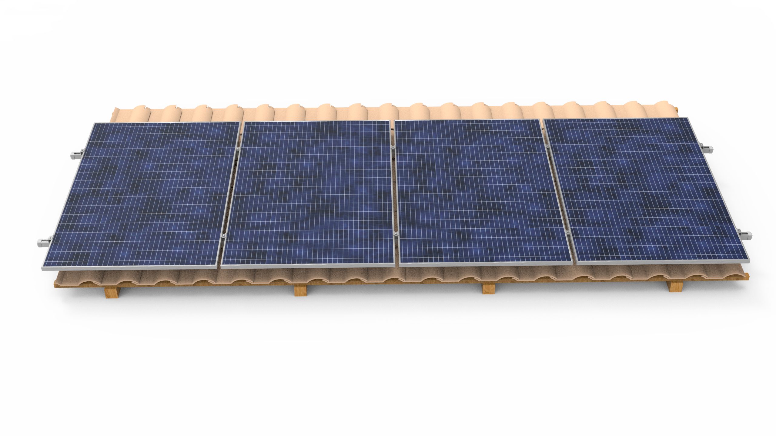 Intellisolaris Solarmodul Halterung und Befestigung für PV Photovoltaik Anlage an Ziegeldach