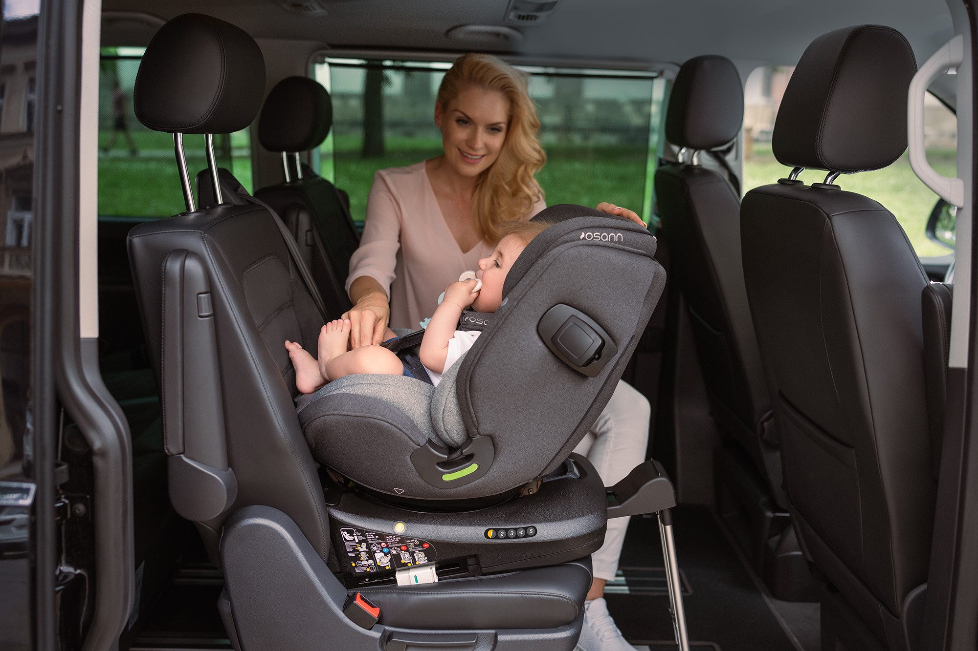 Osann Autokindersitz Eno360 SL i-Size, ab: Geburt, bis: 12 Jahre, ab: 40 cm, bis: 150 cm, 360° drehbarer Reboarder Kindersitz Isofix,40-150 cm, Baby Autositz