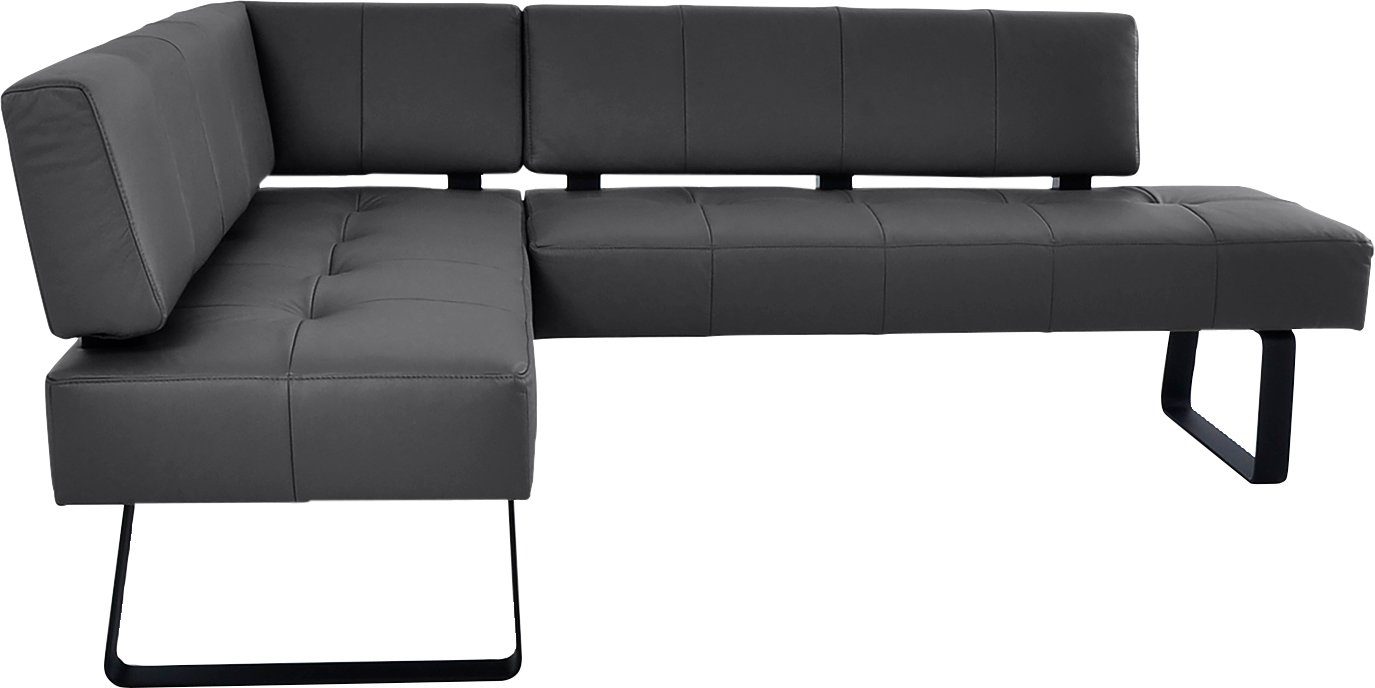 K+W Komfort & Wohnen Eckbank Spider II, Sitzsteppung, bequem durch Sandwichbauweise, 2 Stellmaße