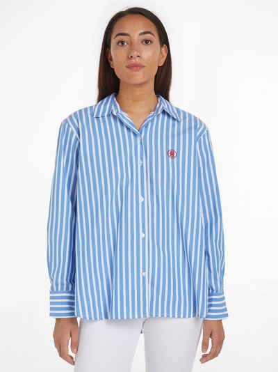 Tommy Hilfiger Hemdbluse SMD STRIPE EASY FIT LS SHIRT mit Längsstreifen