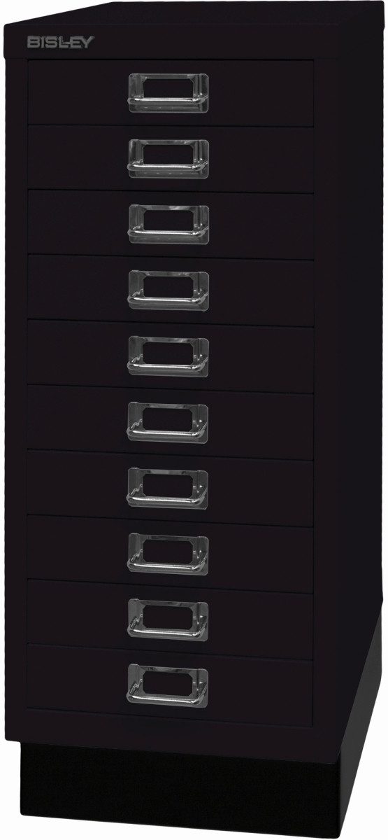Bisley Aktenschrank Schubladenschrank MultiDrawer 29er Serie Sockel A4 10 Schubladen schwa