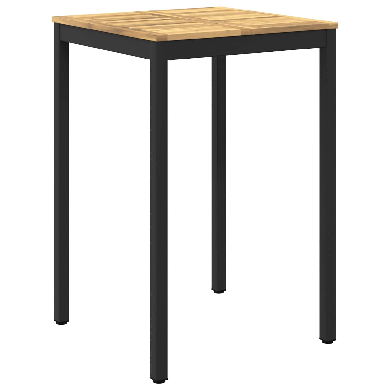 vidaXL Gartentisch Gartenbar-Tisch Weiß und Schwarz 70 x 68,5 x 105 cm (1-St)