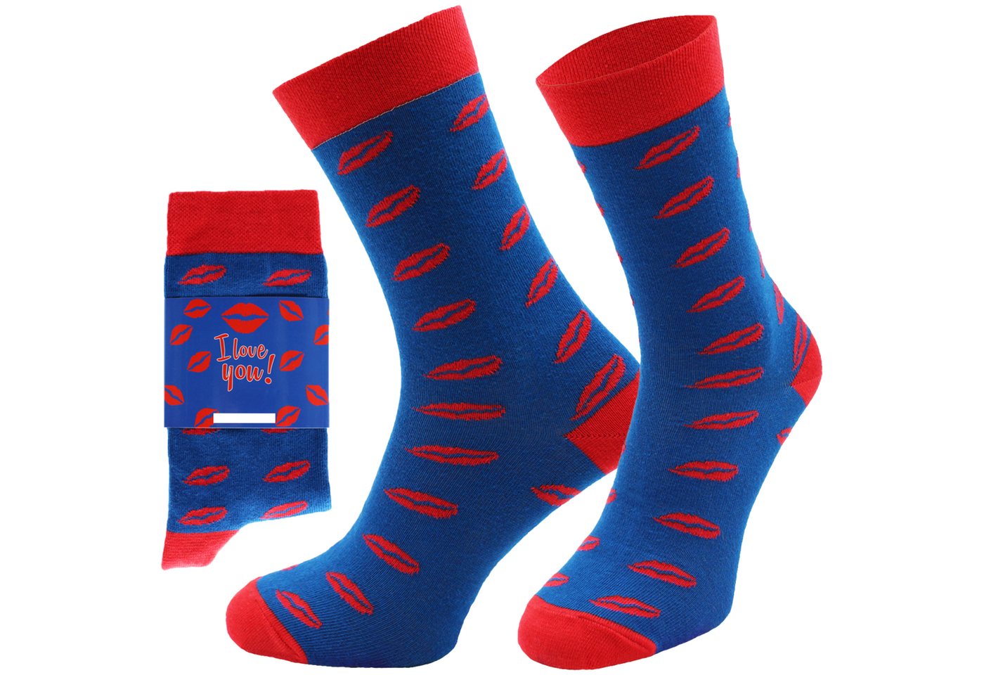 Chili Lifestyle Freizeitsocken LOVE Lustige Socken mit Spruch Banderole als Geschenksocken (Paar, 1-Paar, Mit Spruchbanderole) Weichbund ohne Gummidruck