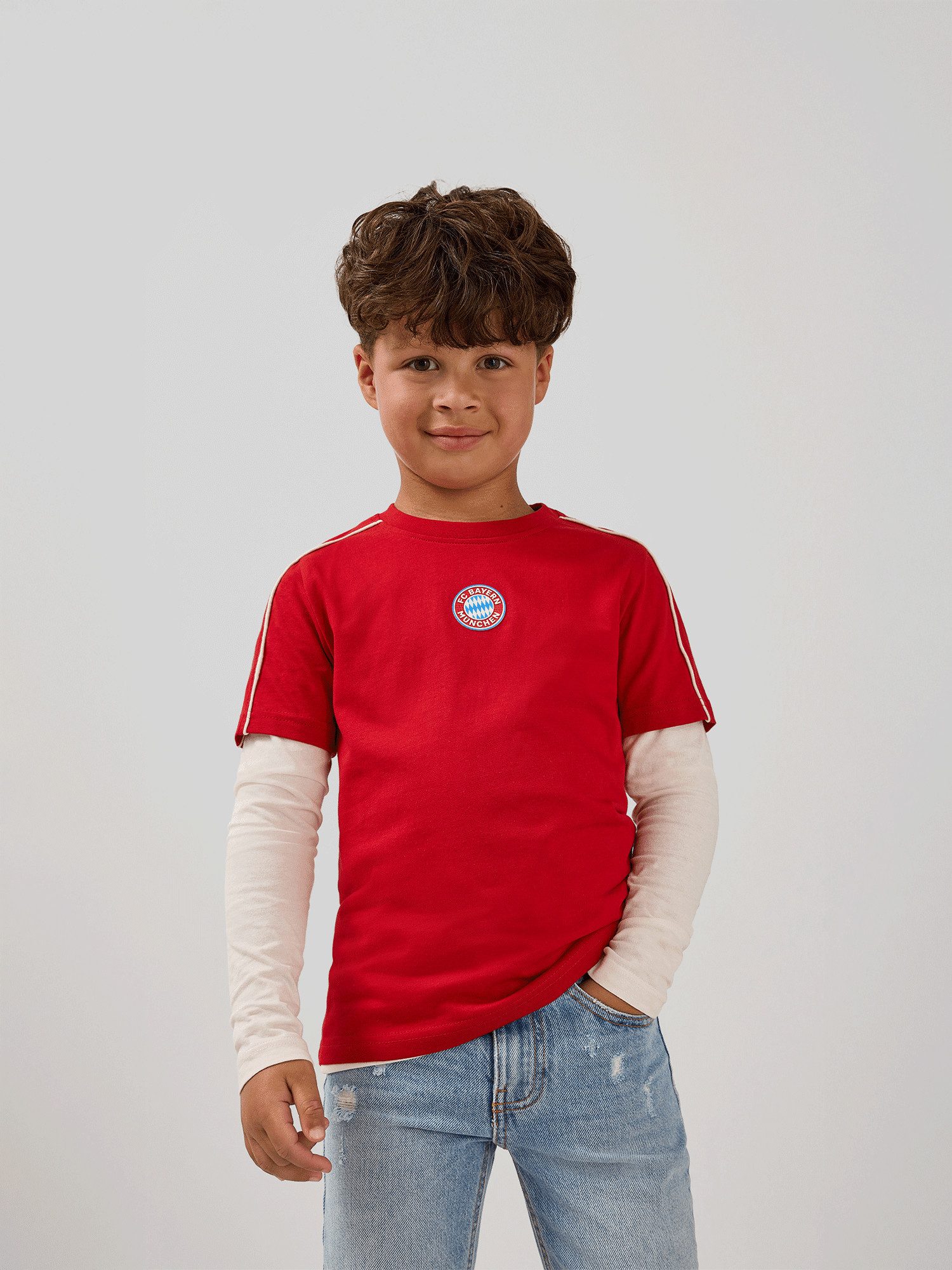 FC Bayern München T-Shirt FC Bayern München, T-Shirt Essentials, Kinder, Rot