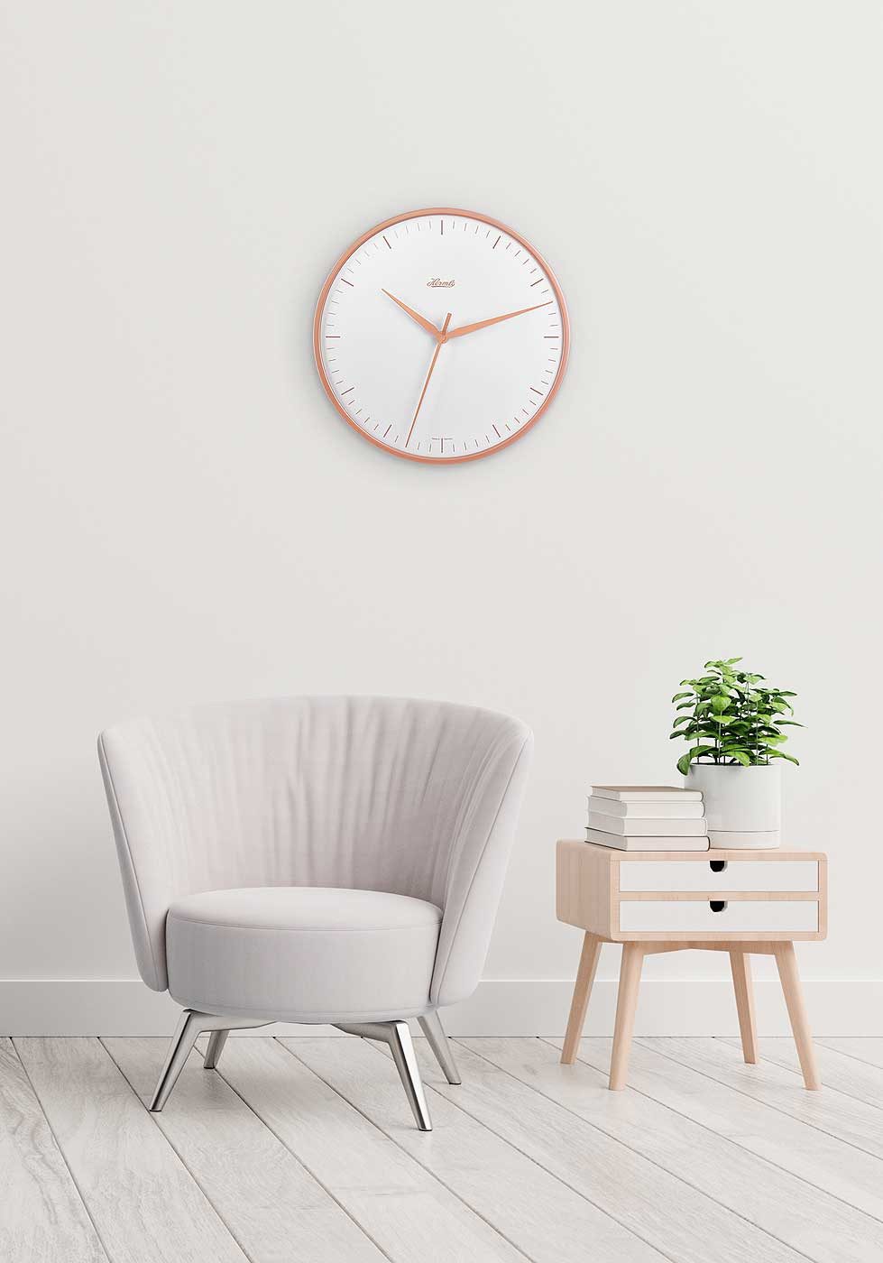 Hermle Wanduhr moderne Wanduhr mit Quarzuhrwerk - Hermle Modell: 30919-V521 günstig online kaufen